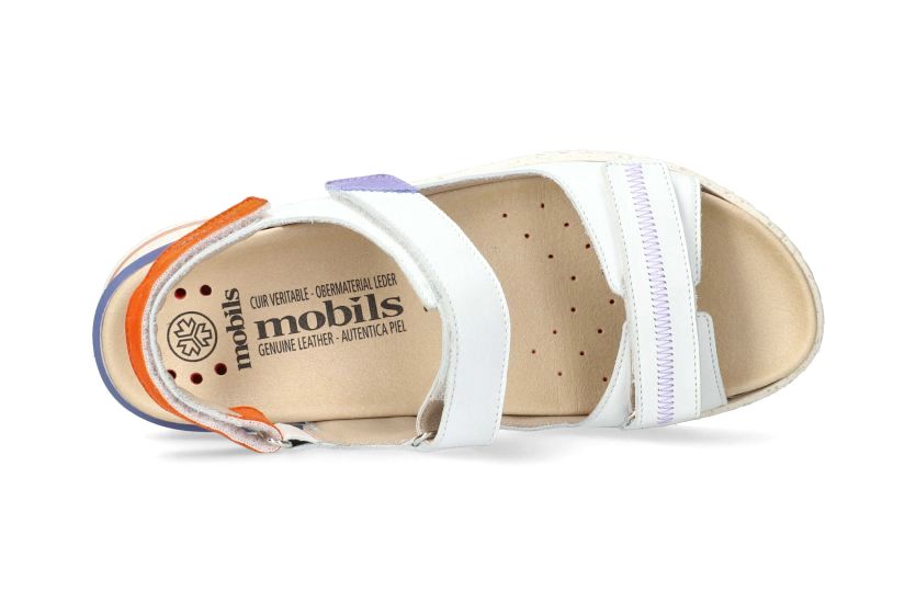 Ergonomische damessandaal 'Elora' met brede pasvorm (H) - wit