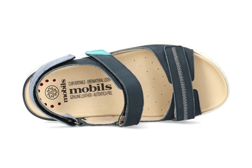 Ergonomische Damensandale „Elora“ mit weiter Passform (H) – Blau