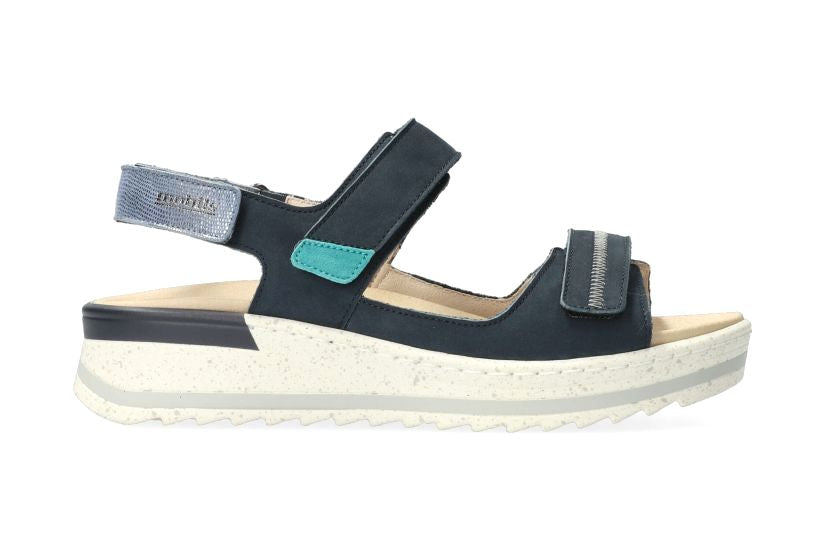 Ergonomische Damensandale „Elora“ mit weiter Passform (H) – Blau