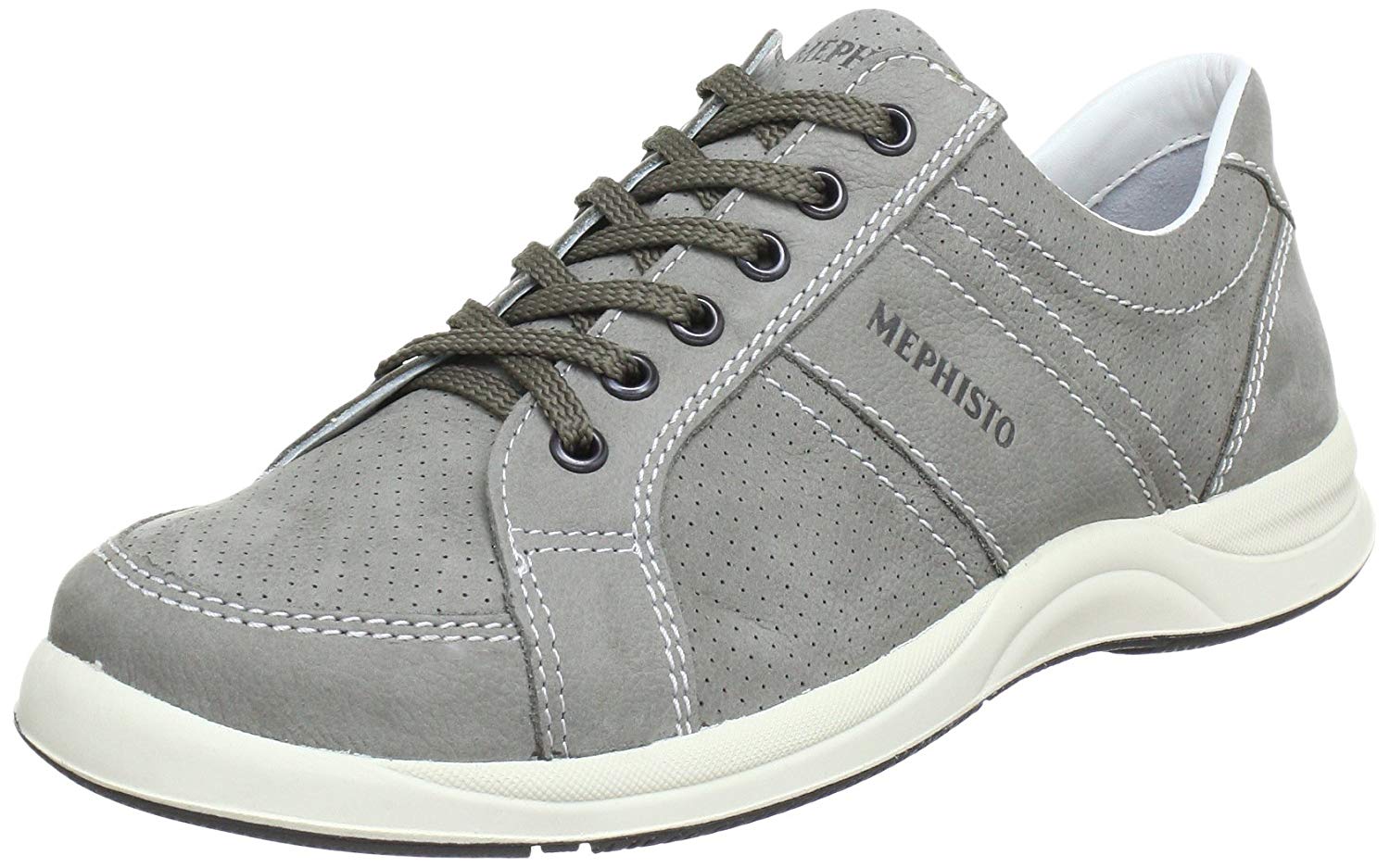 Mephisto HERO PERF lichtgrijze nubuck sportieve veterschoen voor heren - ChaplinshoesMephisto HERO PERF lichtgrijze nubuck sportieve veterschoen voor herenMephisto