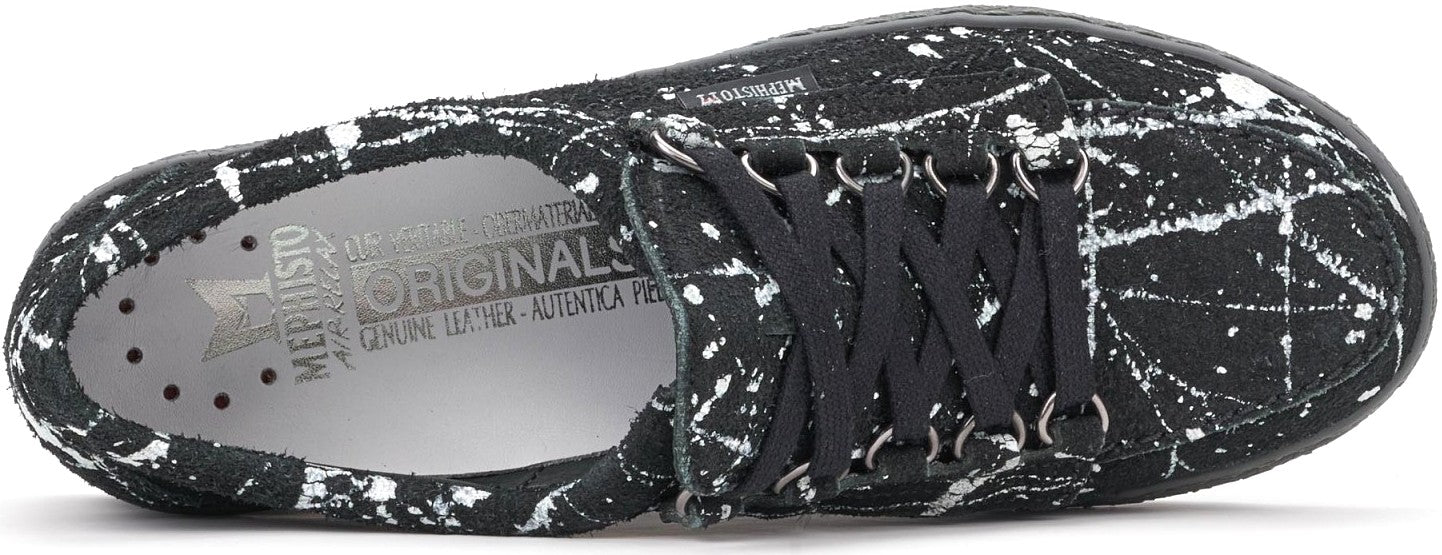 Mephisto LADY dames veterschoen - zwart storm suède - Chaplin schoenen Mephisto LADY dames veterschoen - zwart storm suède Mephisto