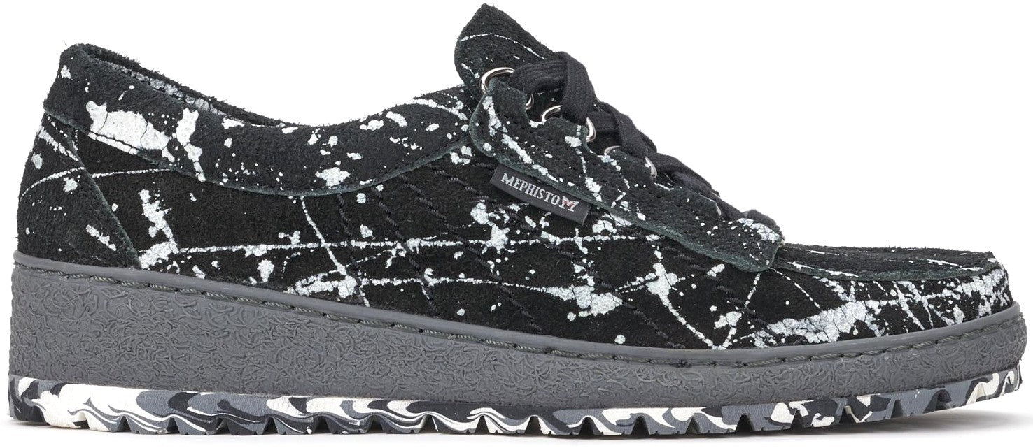 Mephisto LADY dames veterschoen - zwart storm suède - Chaplin schoenen Mephisto LADY dames veterschoen - zwart storm suède Mephisto