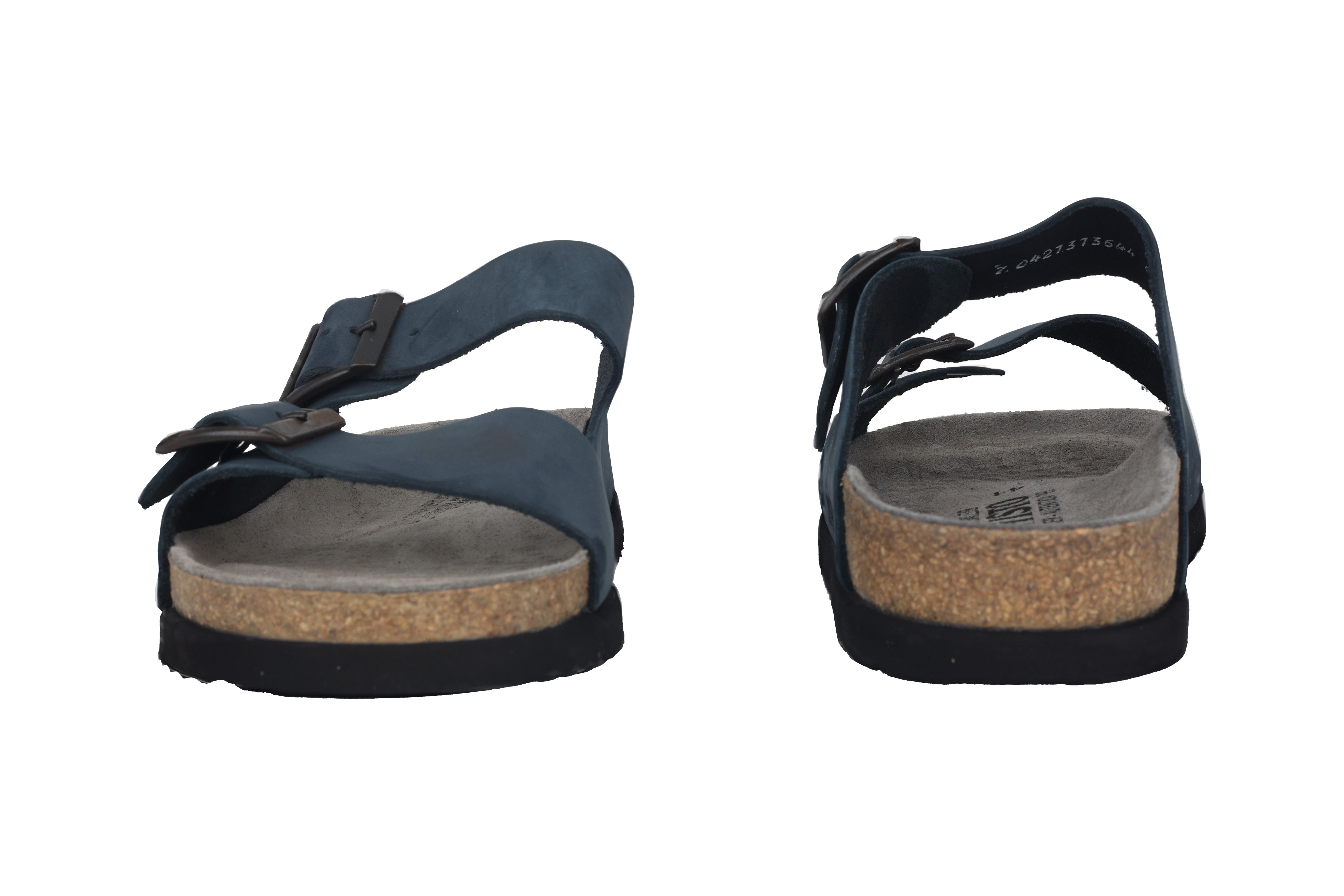 'Nerio' men's double strap slide sandal - blue