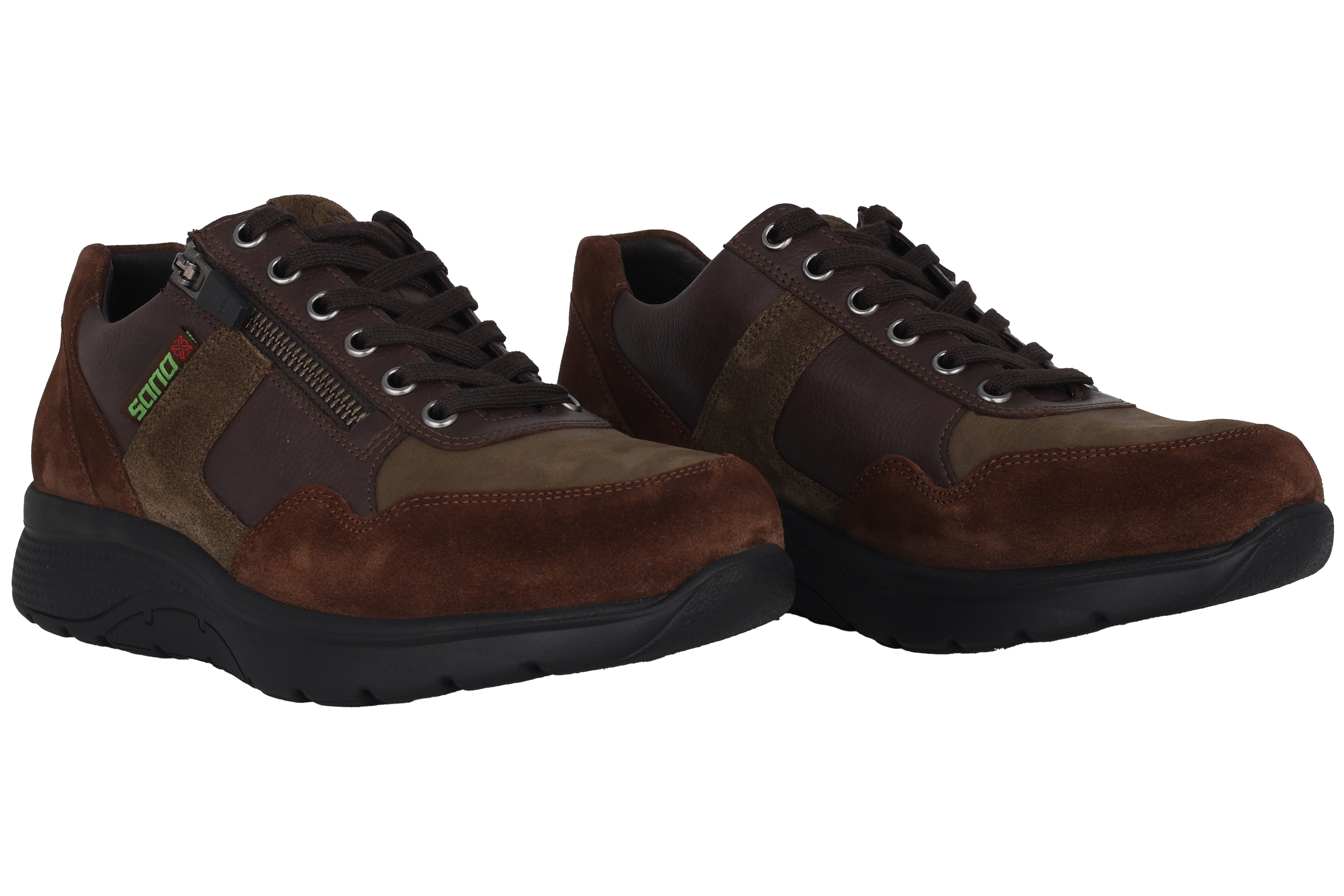 'Amory' men's walking rolling wide fit (H) lace-up shoes - brown