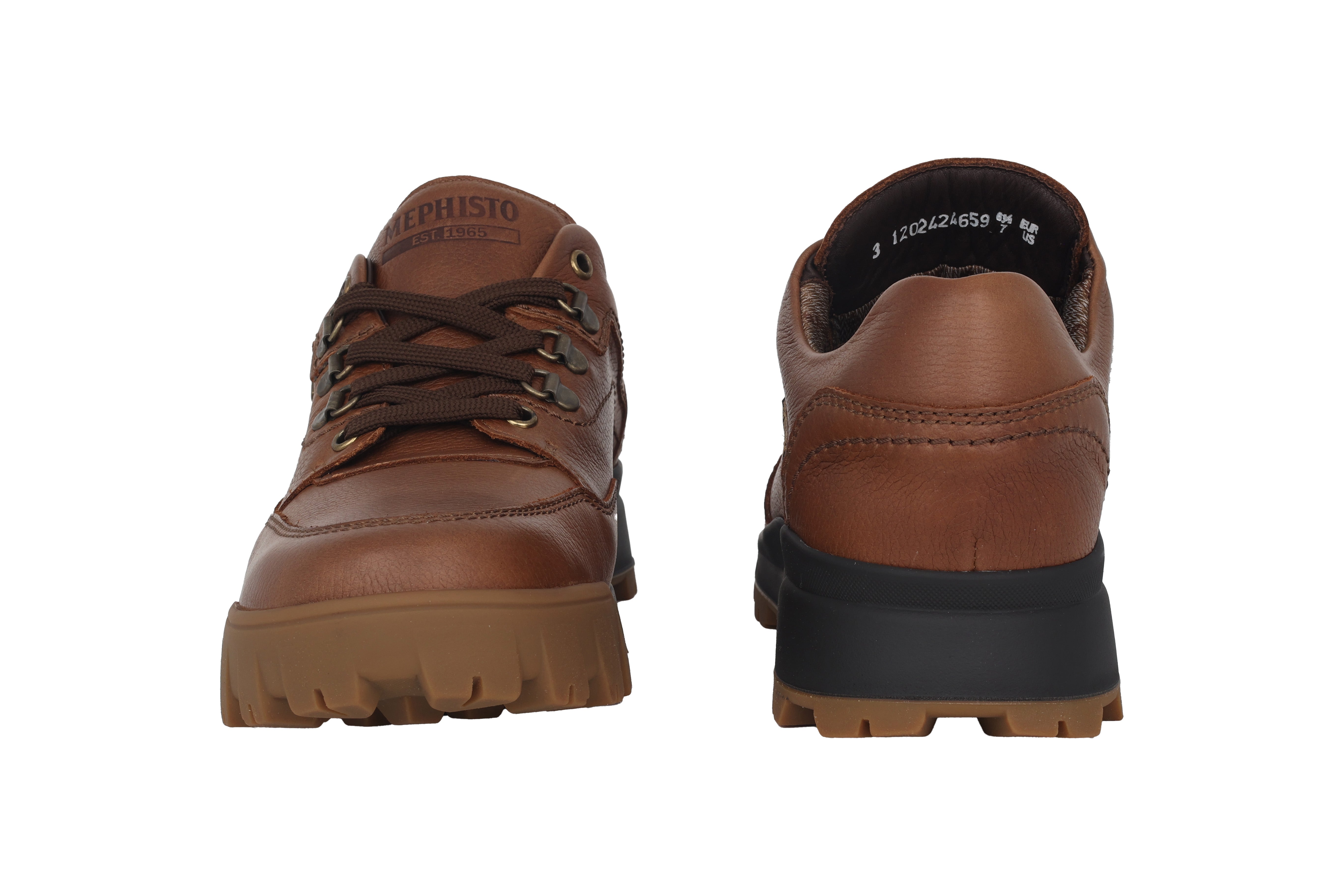 'WESLEY' men's waterproof lace-up outdoor walking shoe - Brown