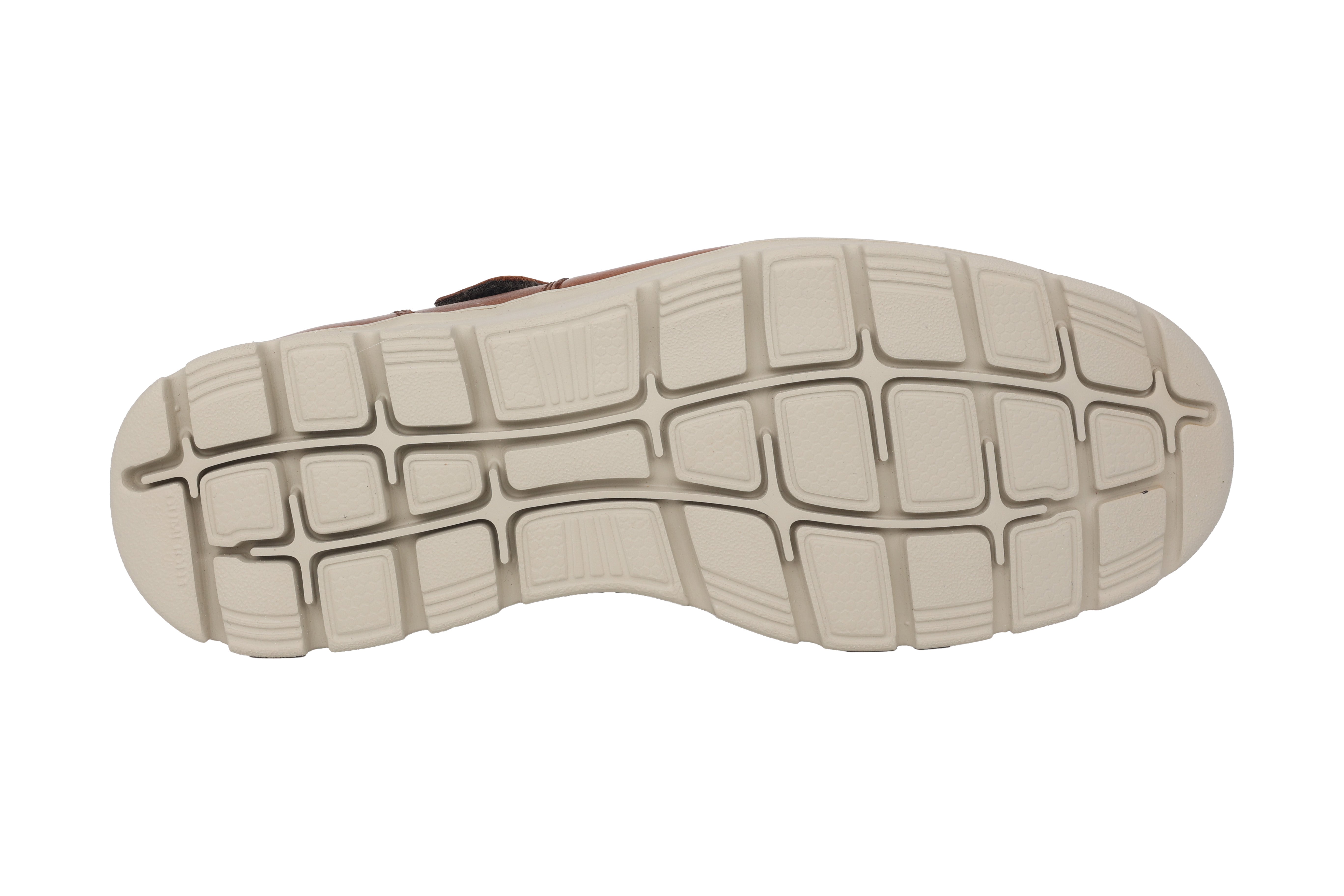 'Kenneth' ergonomuc herensandaal met brede pasvorm (H) - hazelnootbruin