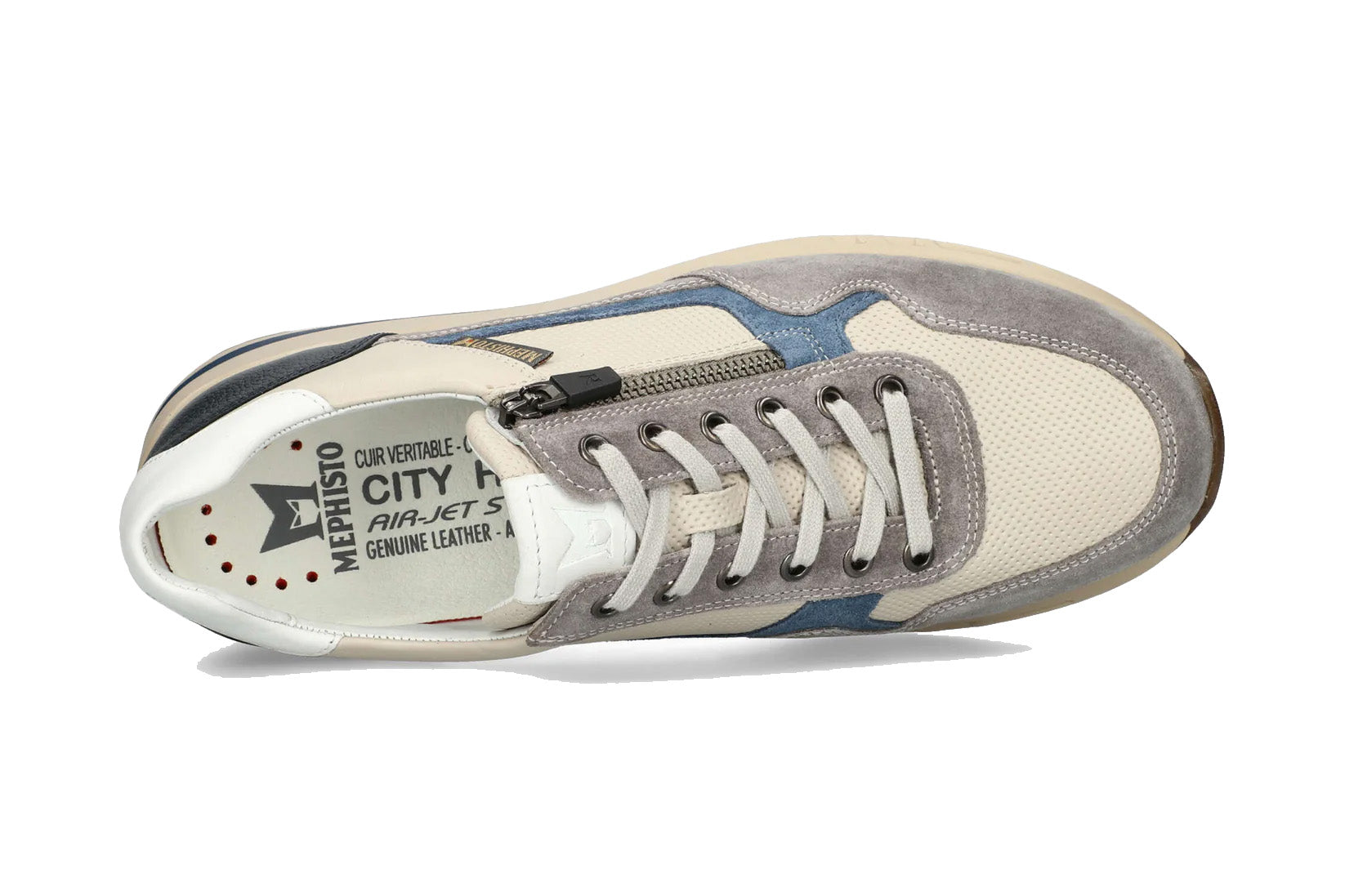 Sznurowane buty męskie 'Bradley' - szare