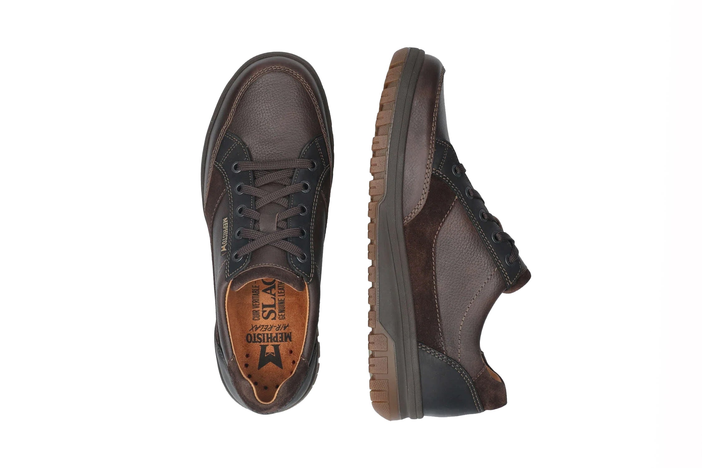 Zapato con cordones para hombre 'Paco' - Marrón
