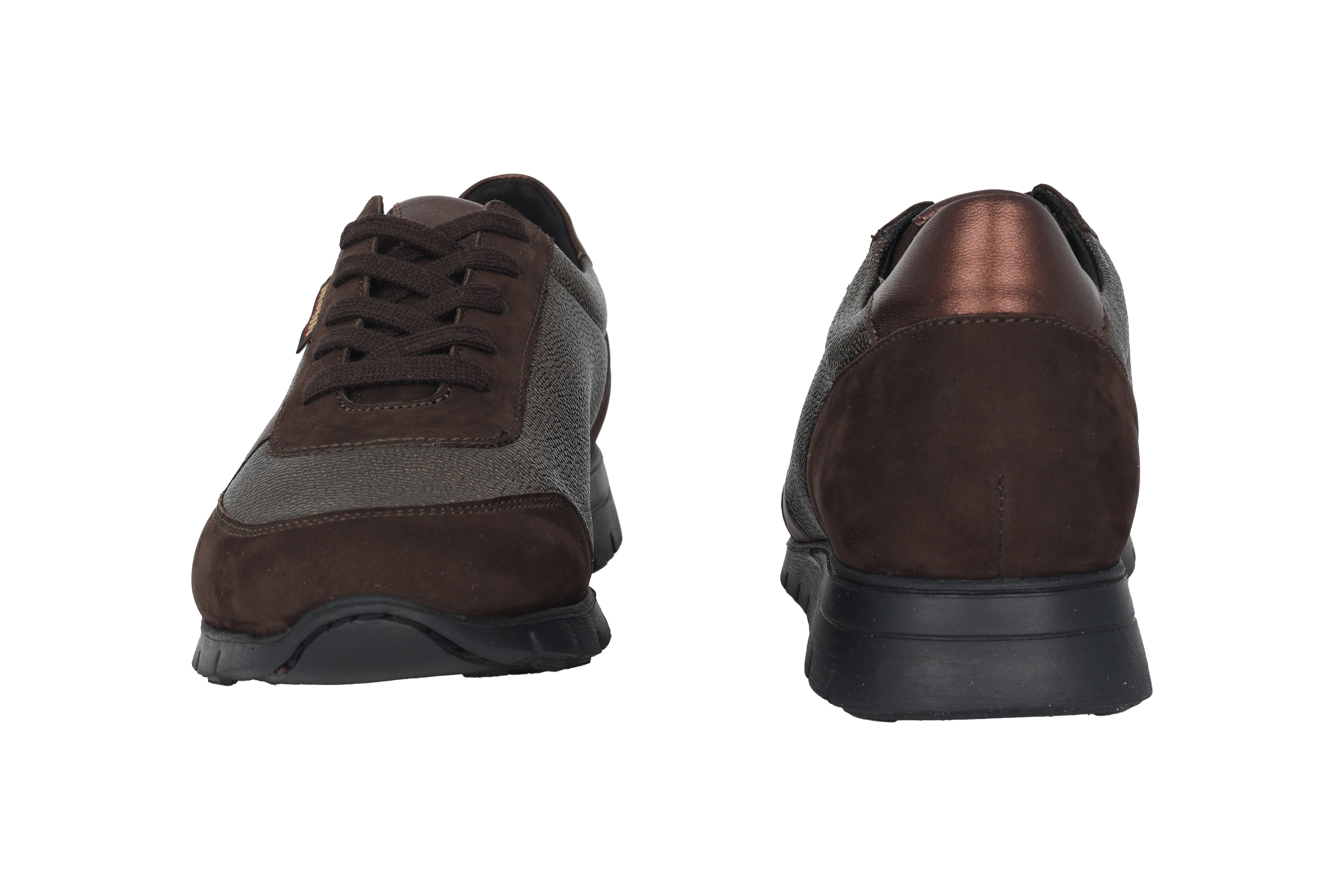 'Dalilha' damessneaker met brede pasvorm (h) aas-up - bruin