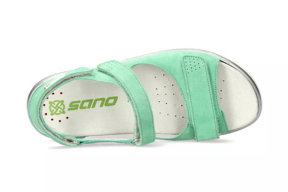 'Norine' Damen-Rollschuh-Sandale mit breiter Passform (H) – Grün