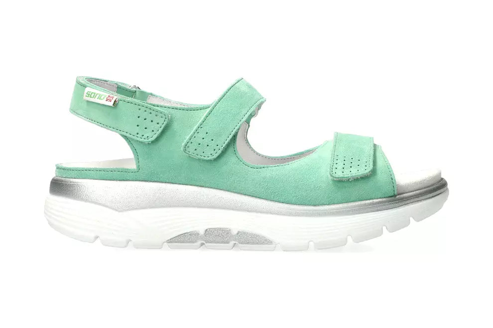 'Norine' Damen-Rollschuh-Sandale mit breiter Passform (H) – Grün