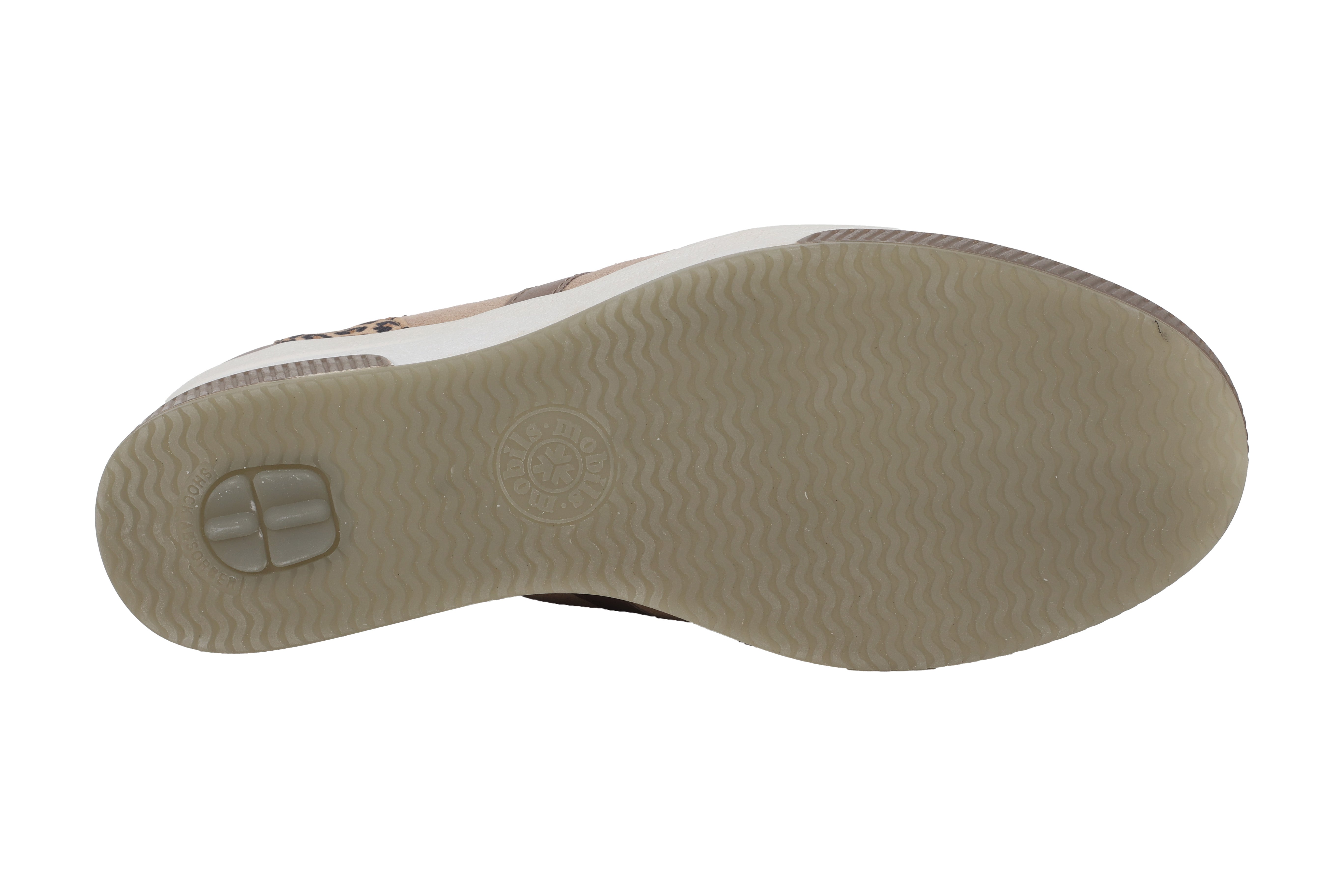 Sneaker Trudie' da donna vestibilità ampia (H) con lacci e zip - Beige