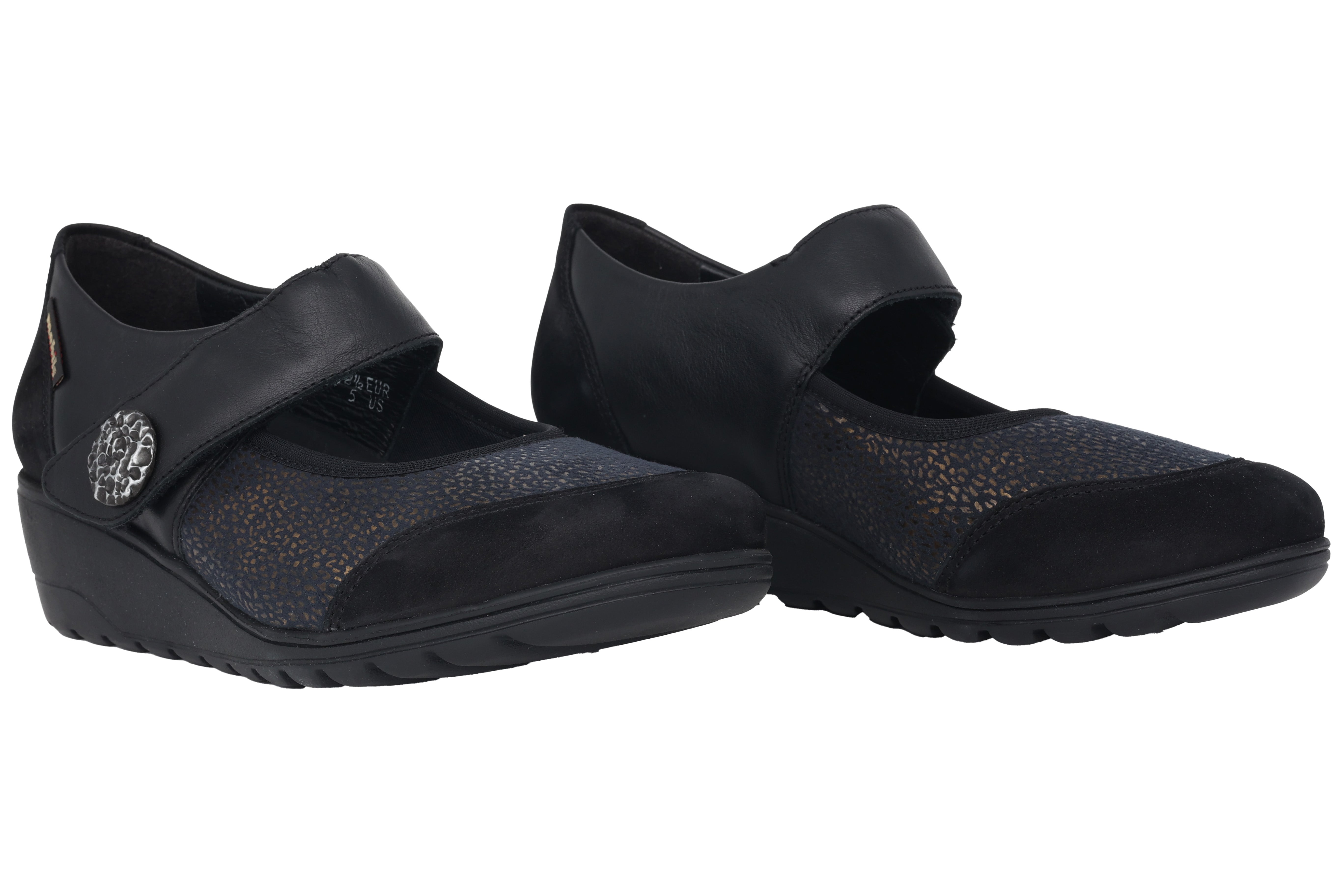 Bailarina de mujer 'Bathilda' de corte ancho (H) - Negro