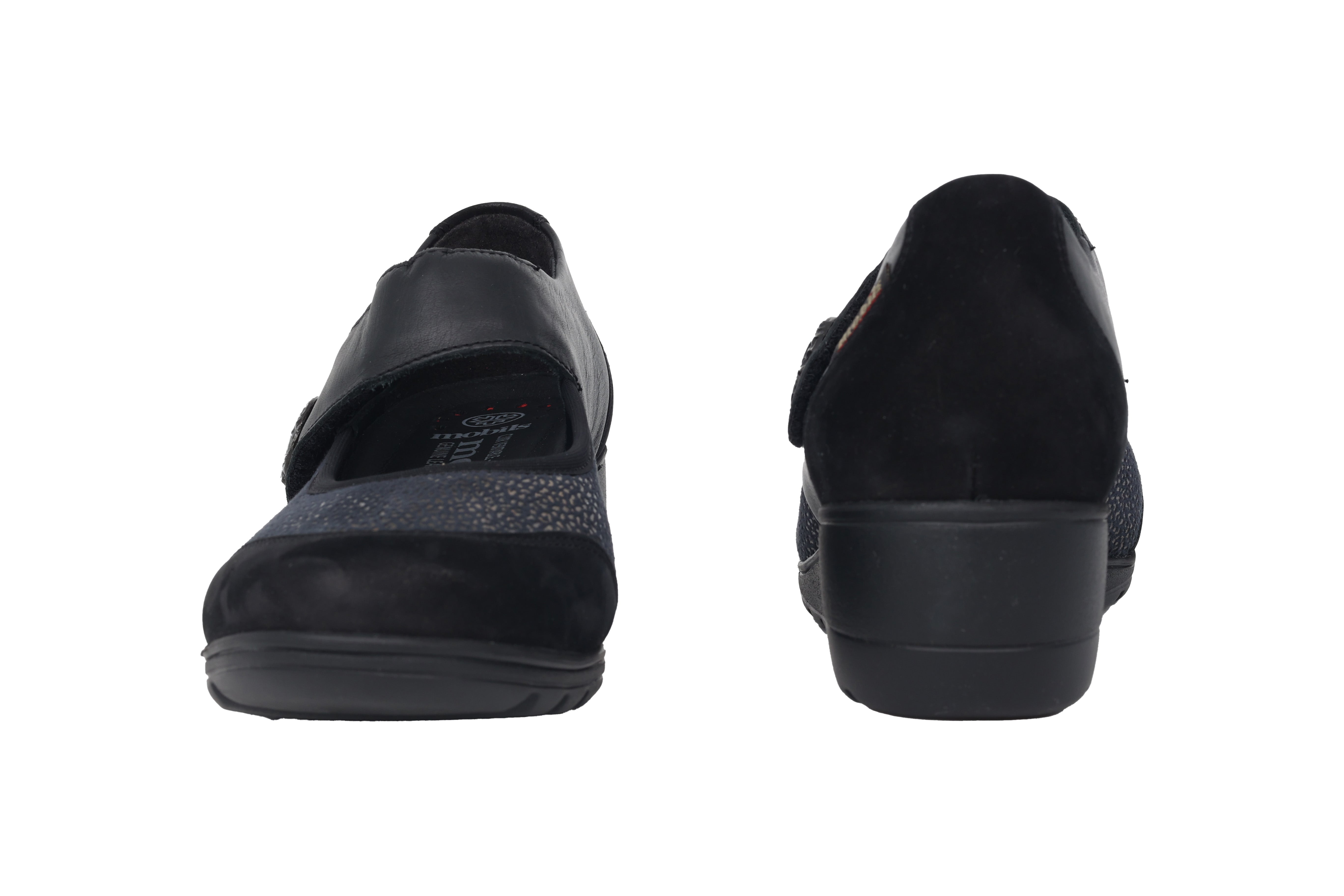 Bailarina de mujer 'Bathilda' de corte ancho (H) - Negro