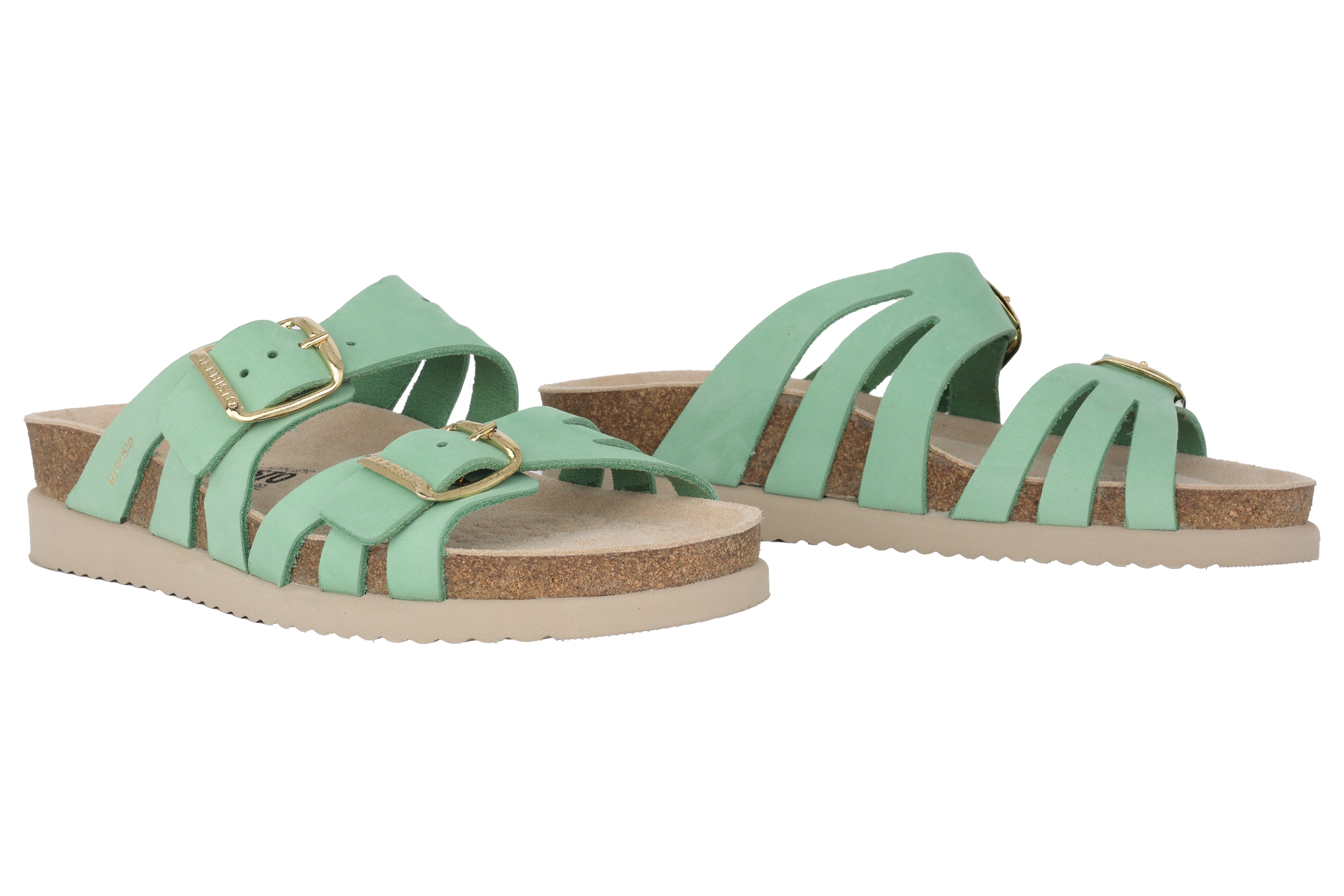 Orthopädische Doppelriemensandale für Damen 'Helisa' - Grün
