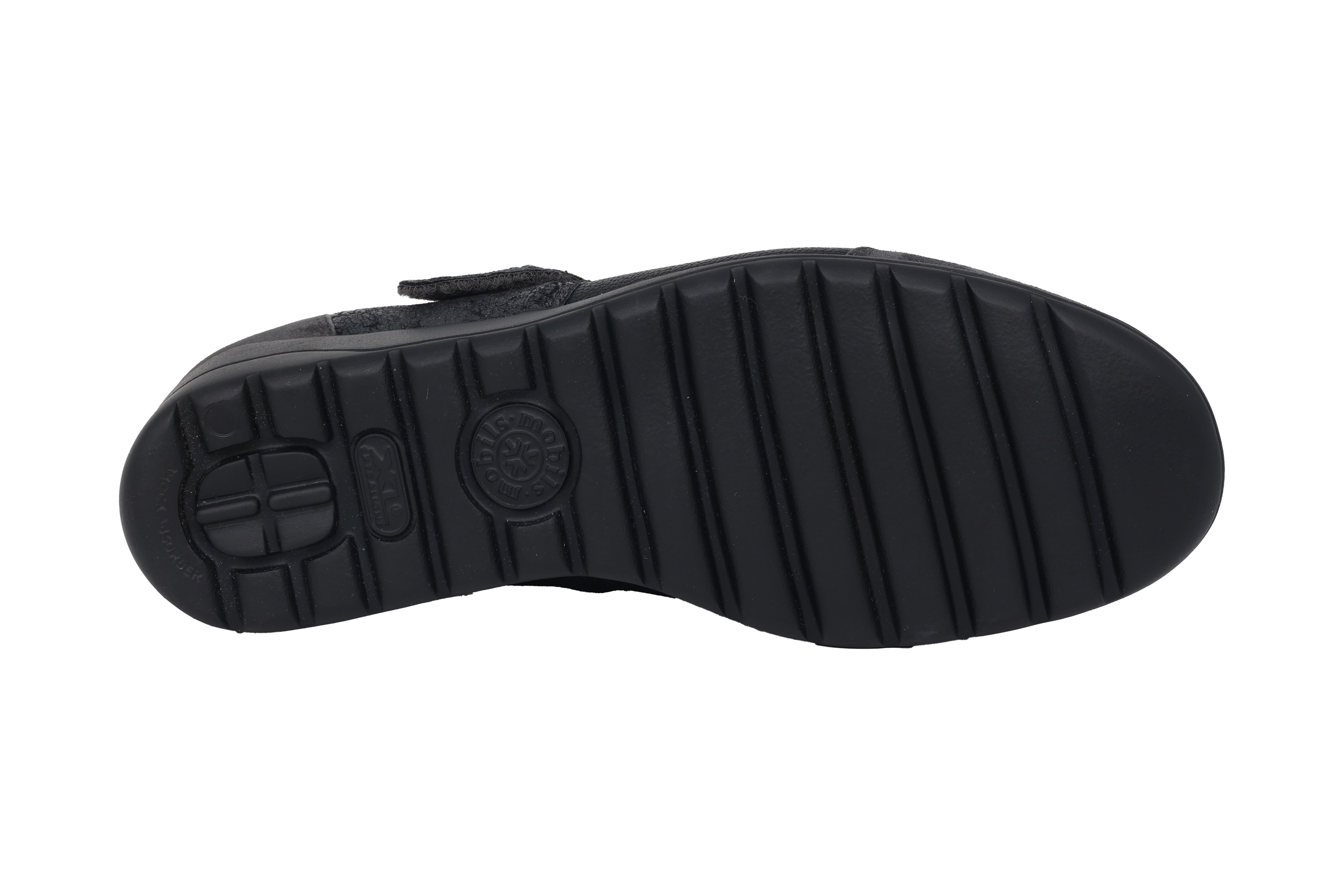 'Bathilda' bailarinas ergonómicas de mujer con tira ancha (H) - Gris