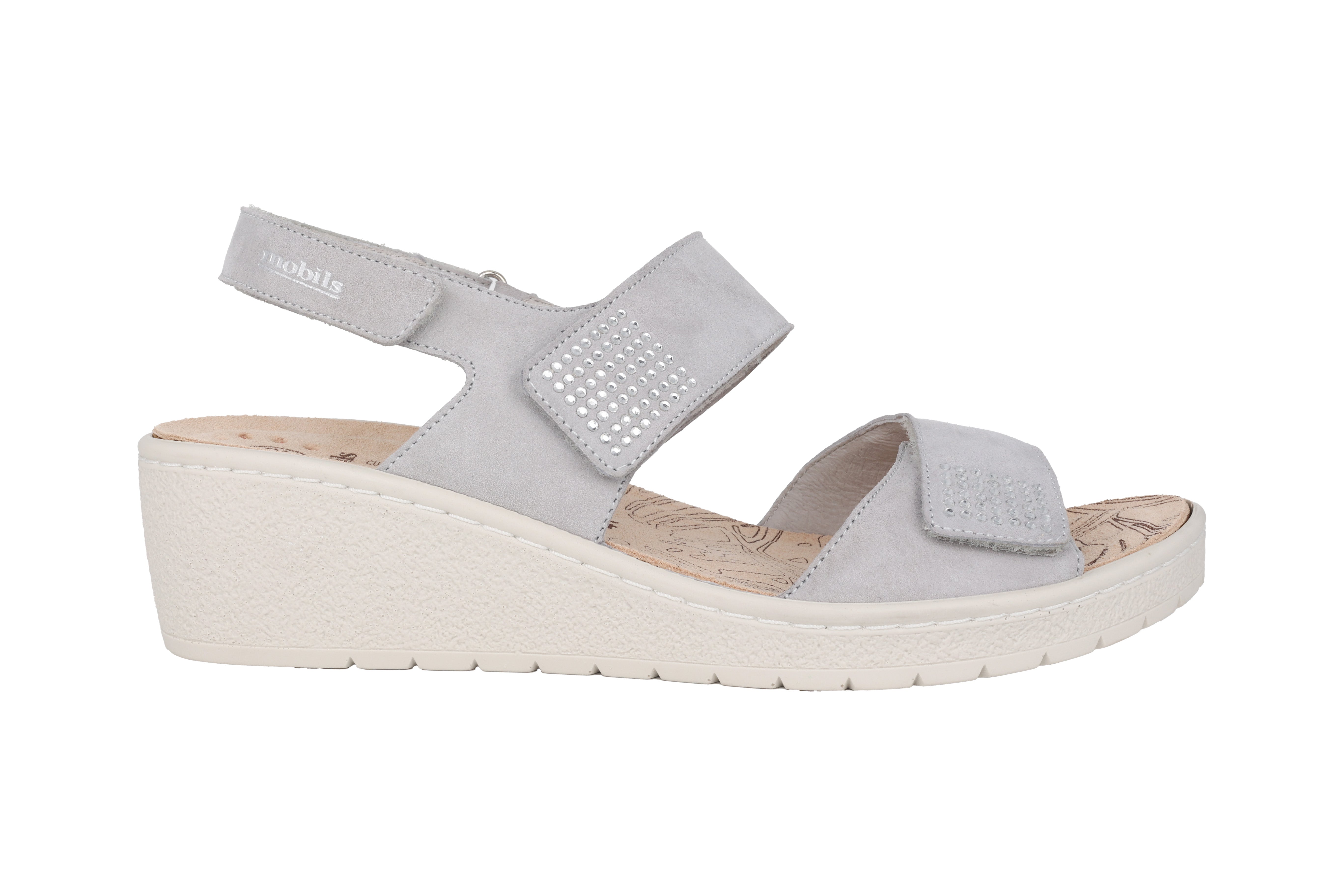 'Pam Spark' women's wide fit (H) sandal - grey