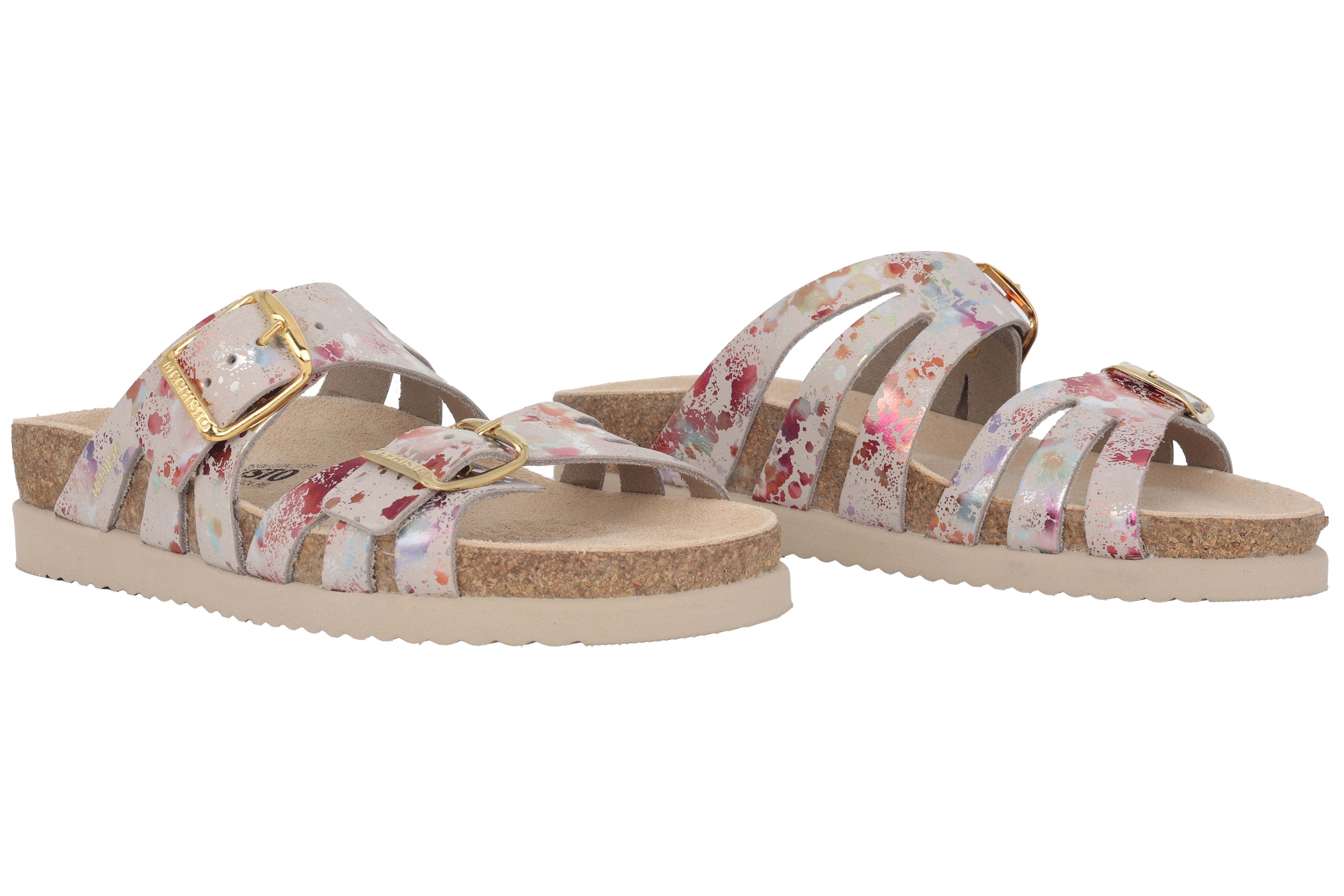 Sandalo ortopedico con doppio cinturino da donna 'Helisa' - Mix beige