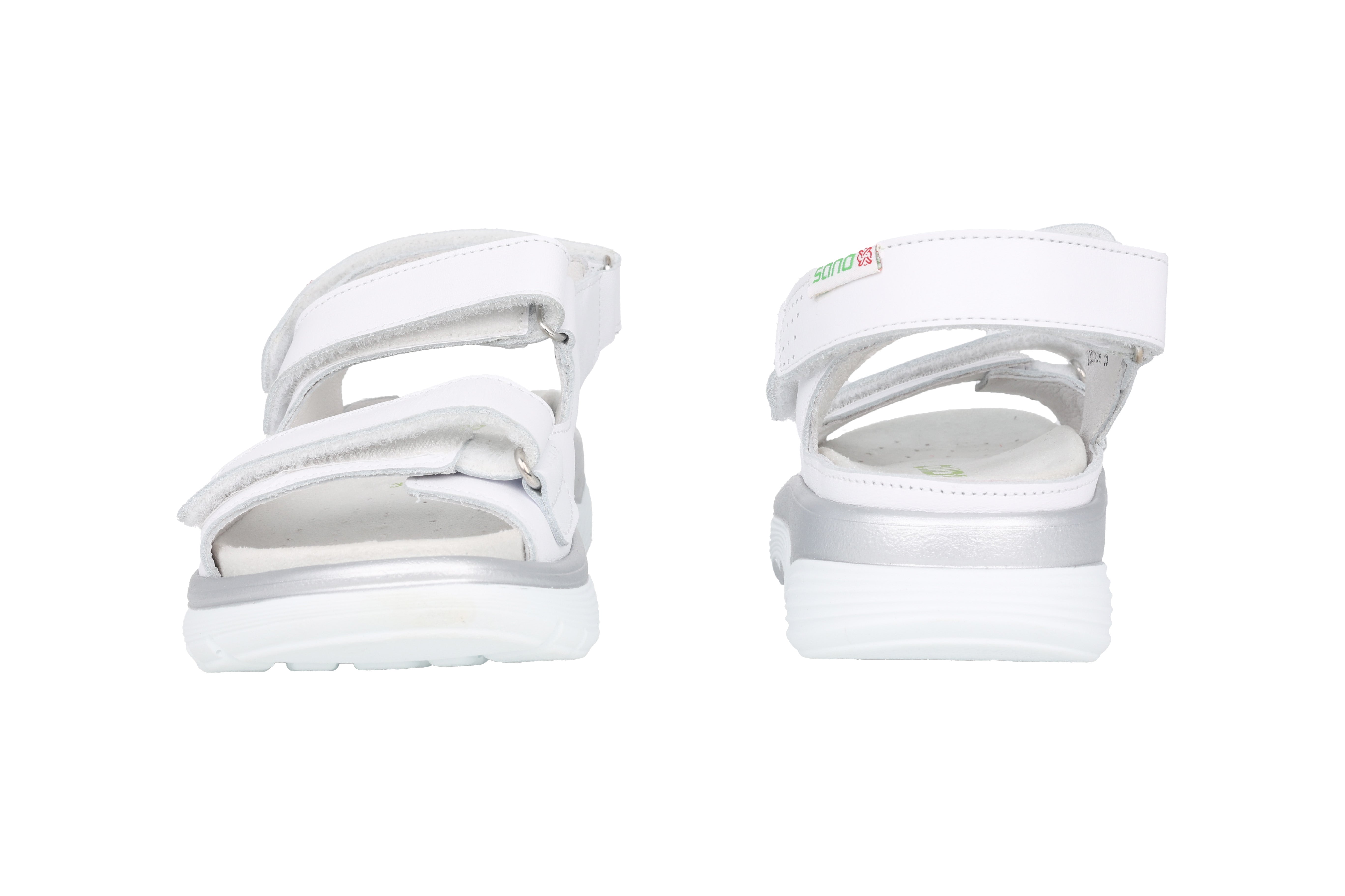 'Norine' rollende damessandaal met brede pasvorm (H) - wit