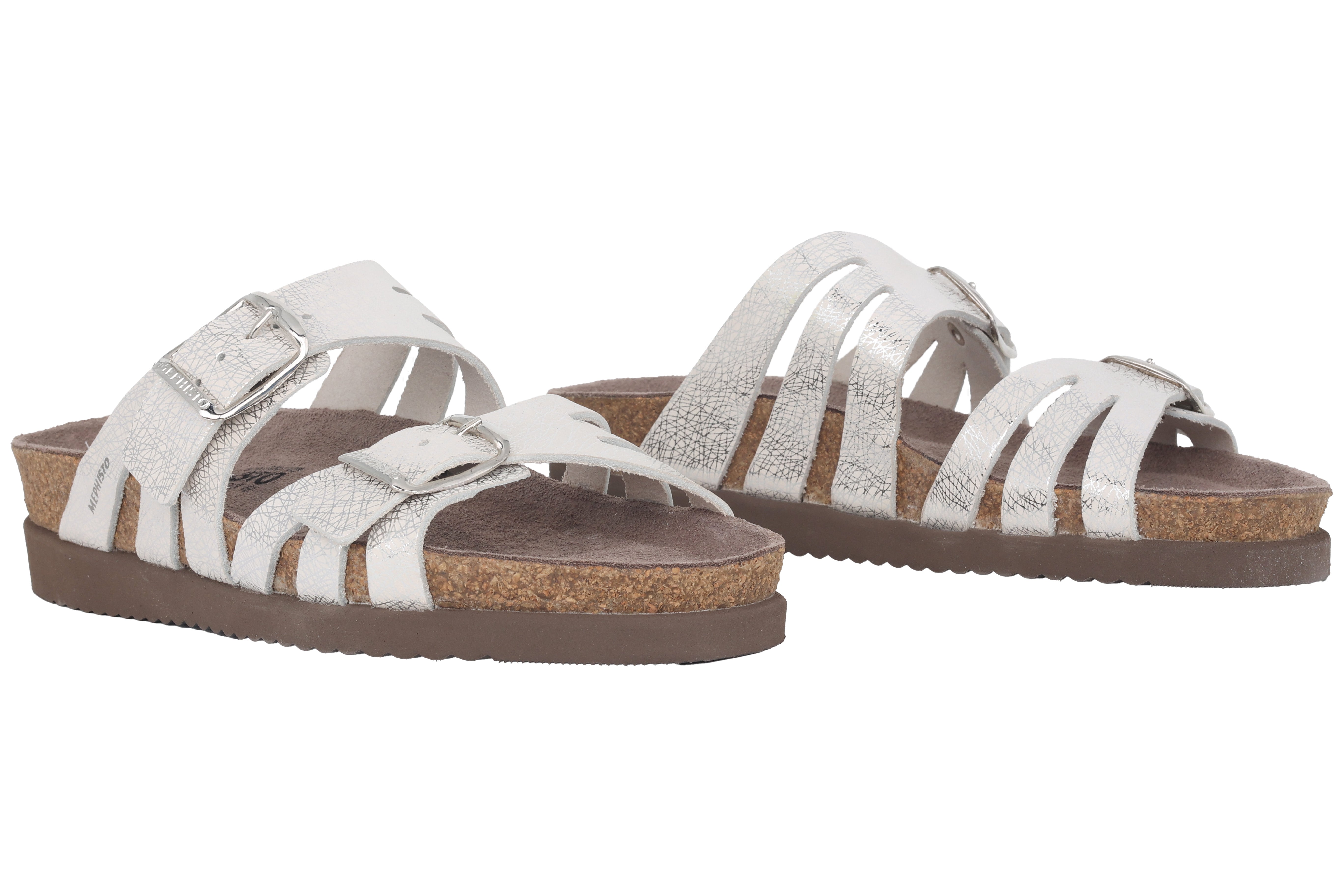 Sandalo ortopedico con doppio cinturino da donna "Helisa" - argento