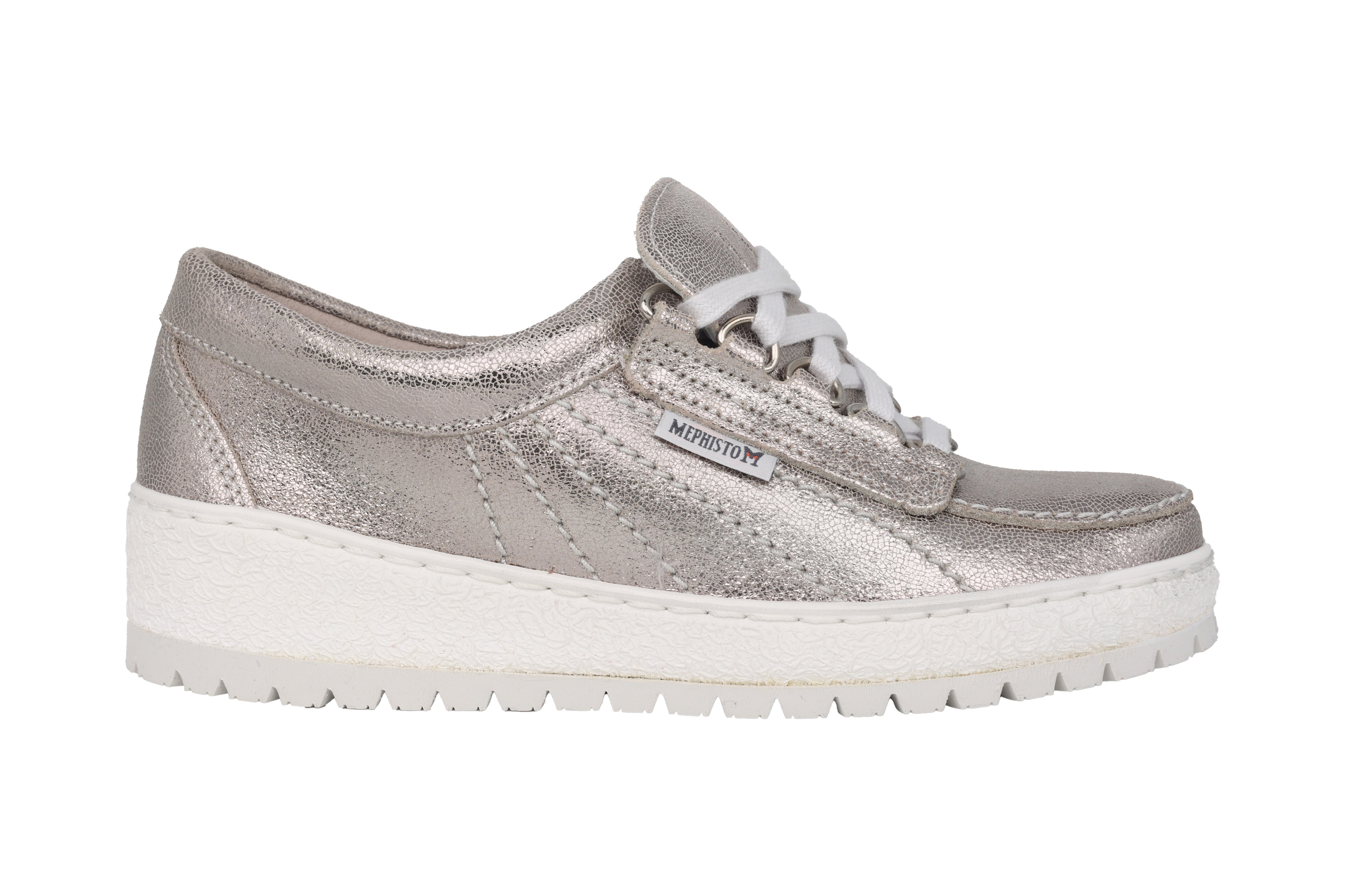 'Lady' women's mephisto originals sneaker - Silver patent