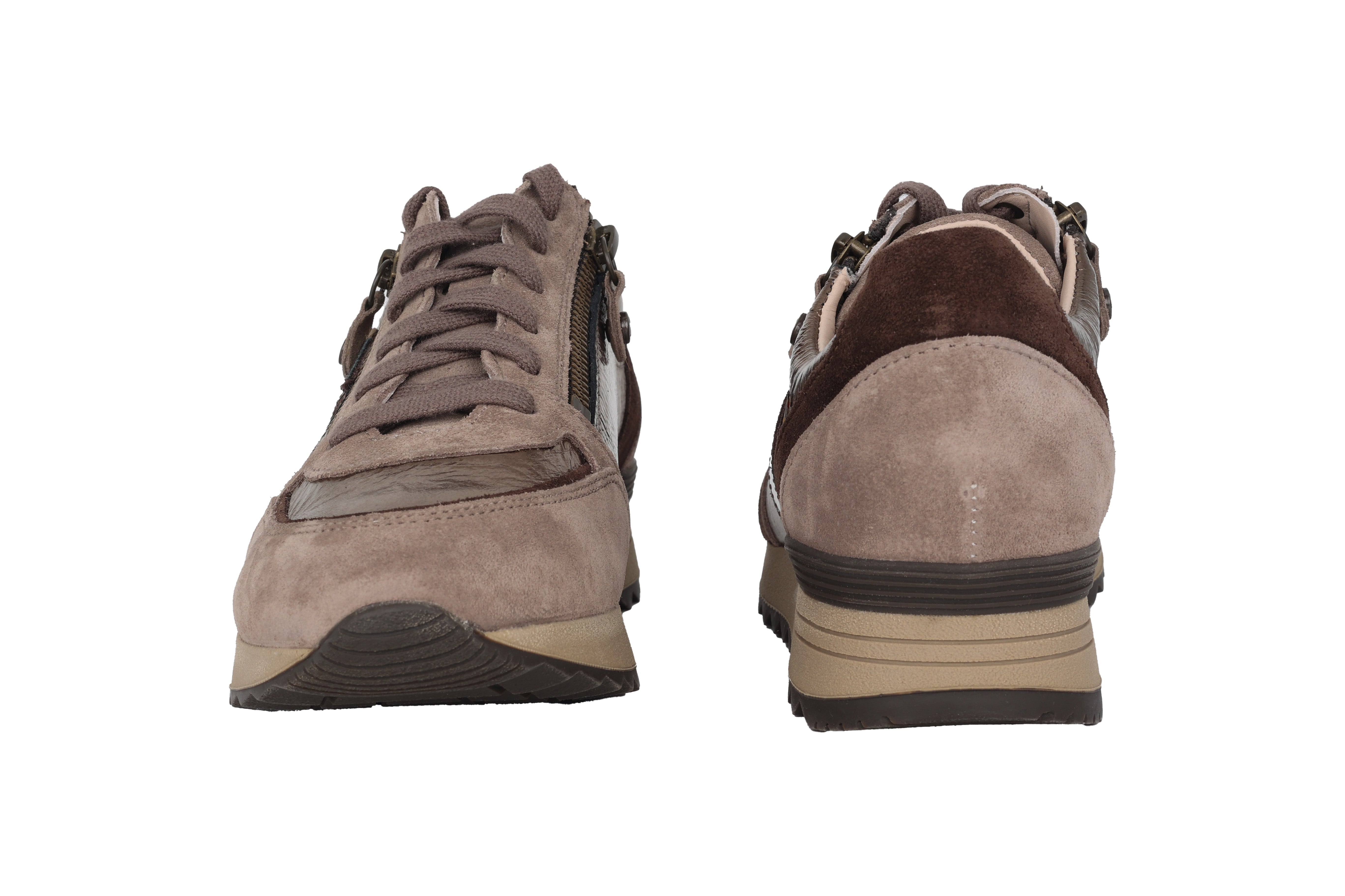 Scarpe stringate e zip da donna "Toscana'" - Grigio caldo