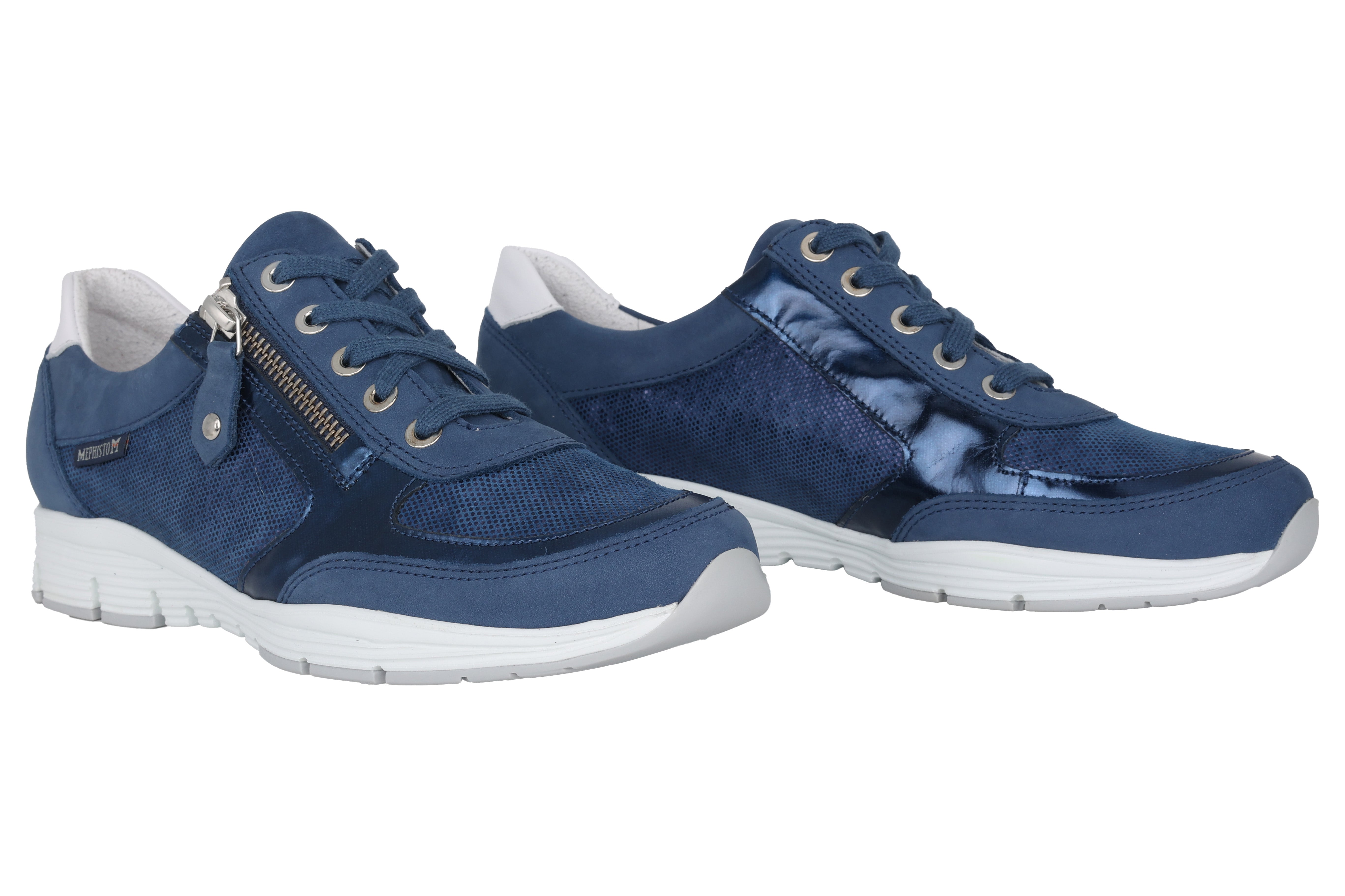 Sneaker 'Ylona' da donna con lacci e zip - Blu