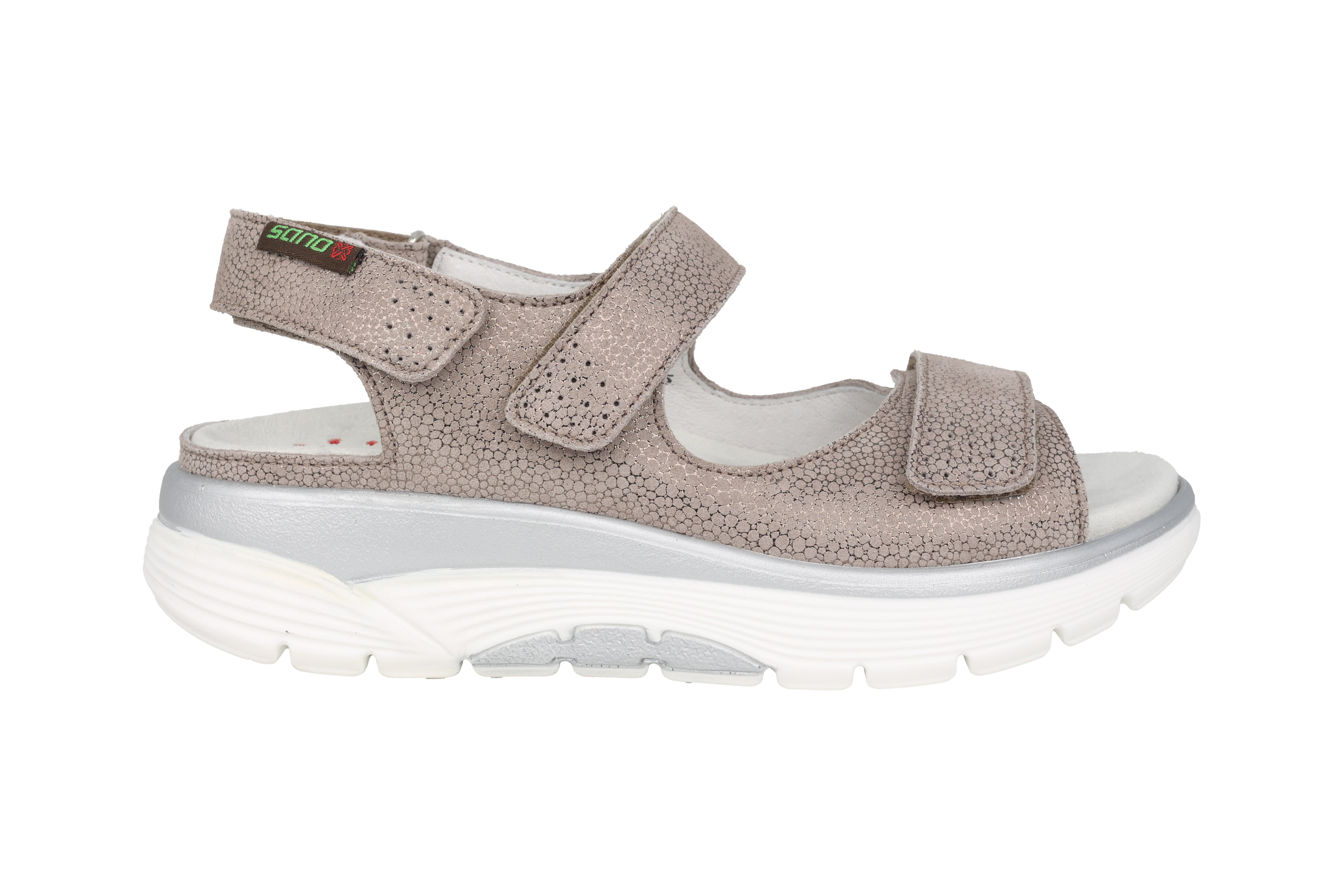 Rollsandale 'Norine' für Damen mit weiter Passform (H) – Taupe