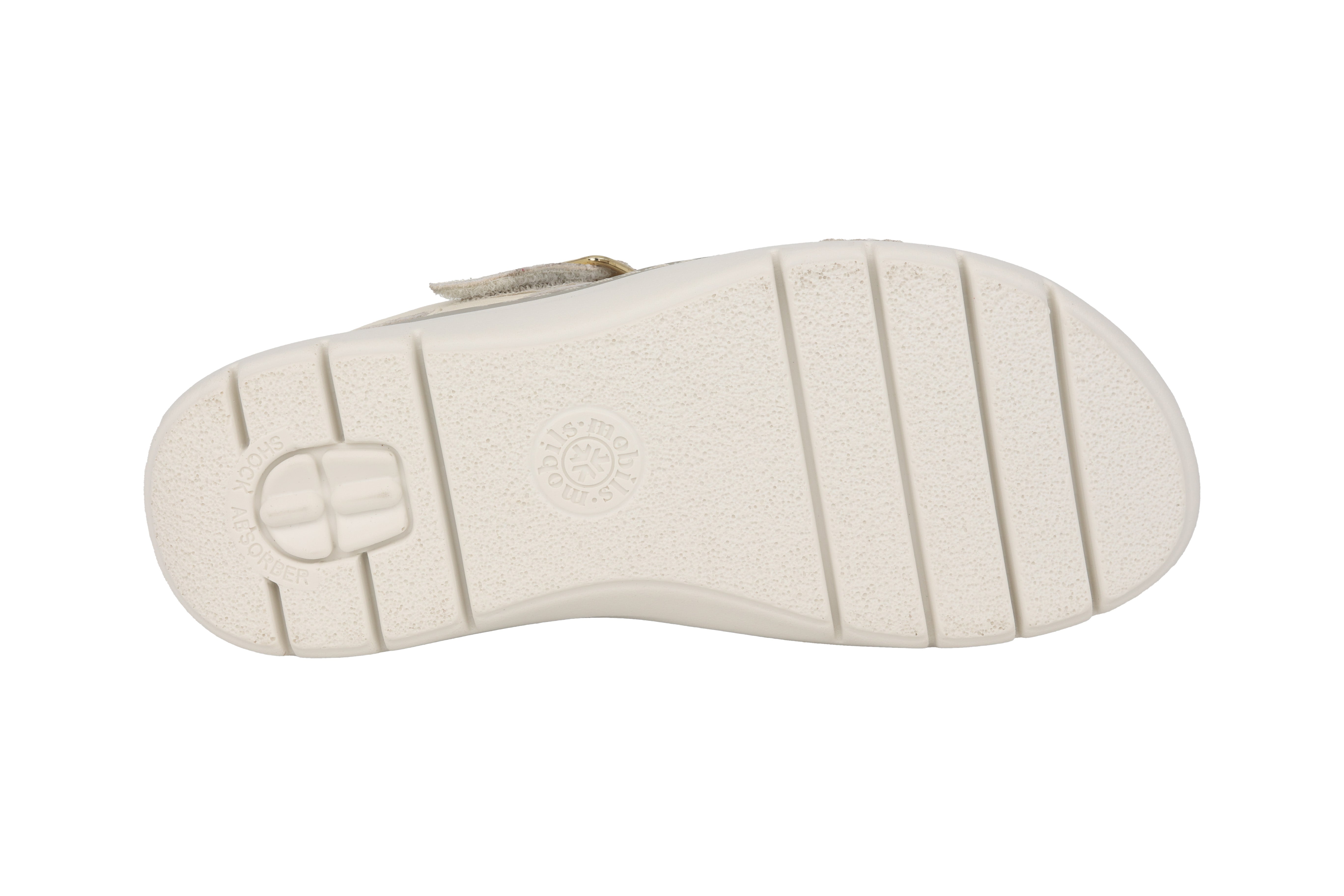 Ergonomische damessandaal 'Leonna' met brede pasvorm (H) - taupe