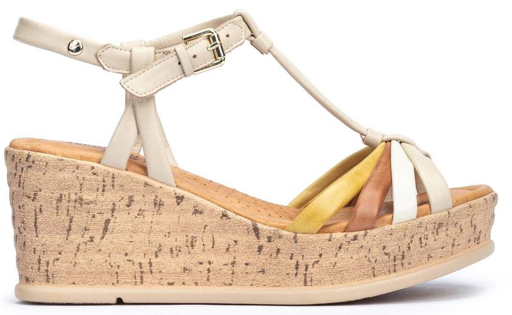 Damessandaal 'Miranda' - wit mix - Chaplinshoes'Miranda' damessandaal - wit mixPikolinos