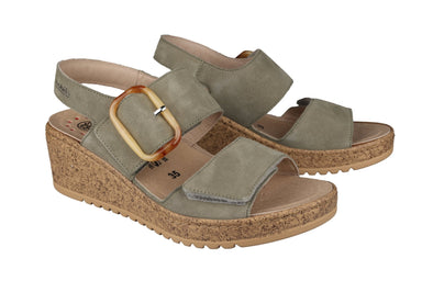 Sandalia ergonómica de mujer 'Nasma' de calce ancho (H) - Verde - ChaplinshoesSandalia ergonómica de mujer de calce ancho (H) 'Nasma' - VerdeMephisto