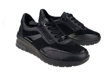Zapatilla deportiva con cordones para mujer 'Neapel Tron' - negro - ChaplinshoesZapatilla deportiva de mujer con cordones 'Neapel Tron' - negroAra