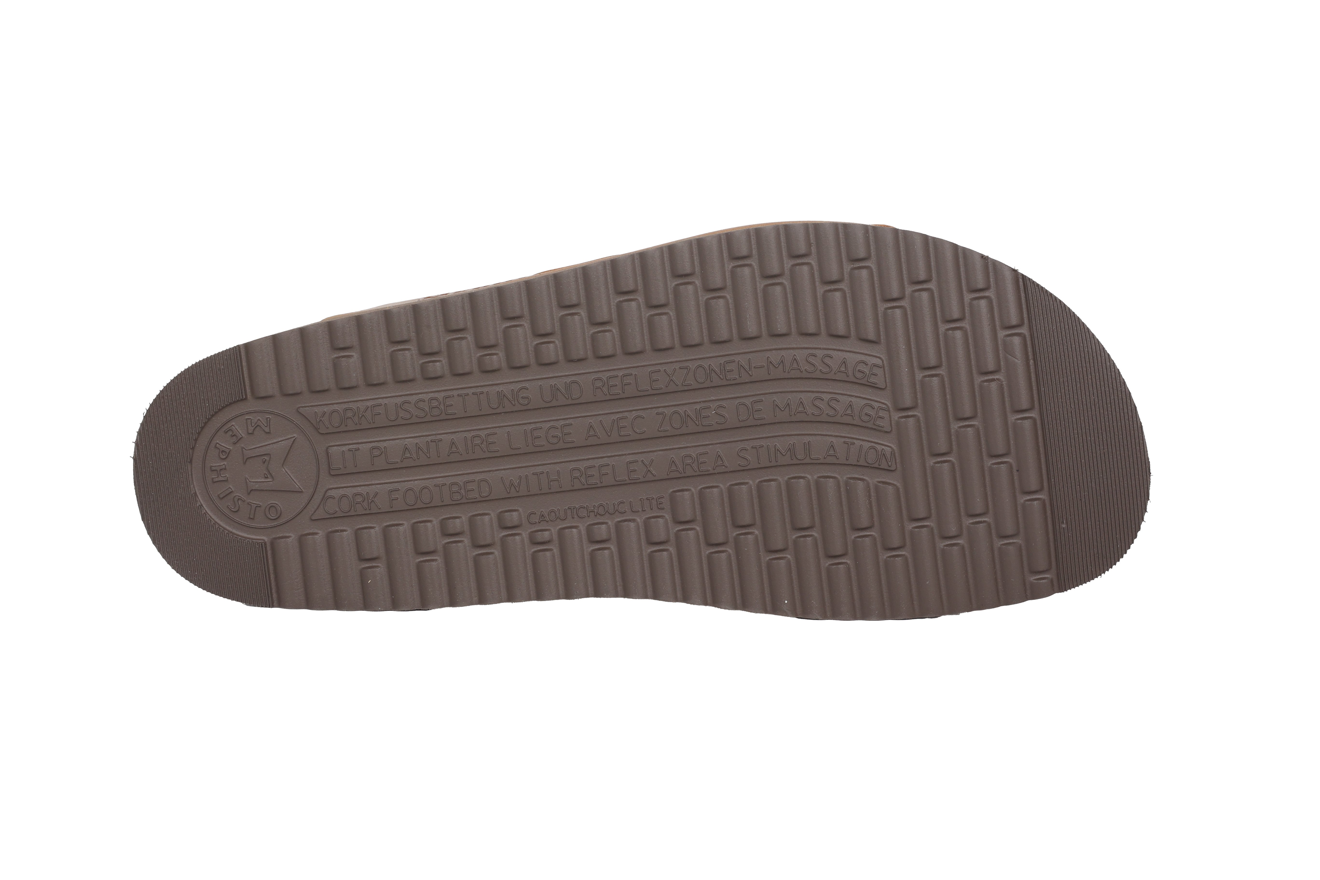 Slide-Sandale 'Nerio' für Herren mit doppeltem Riemen – Kamelbraun