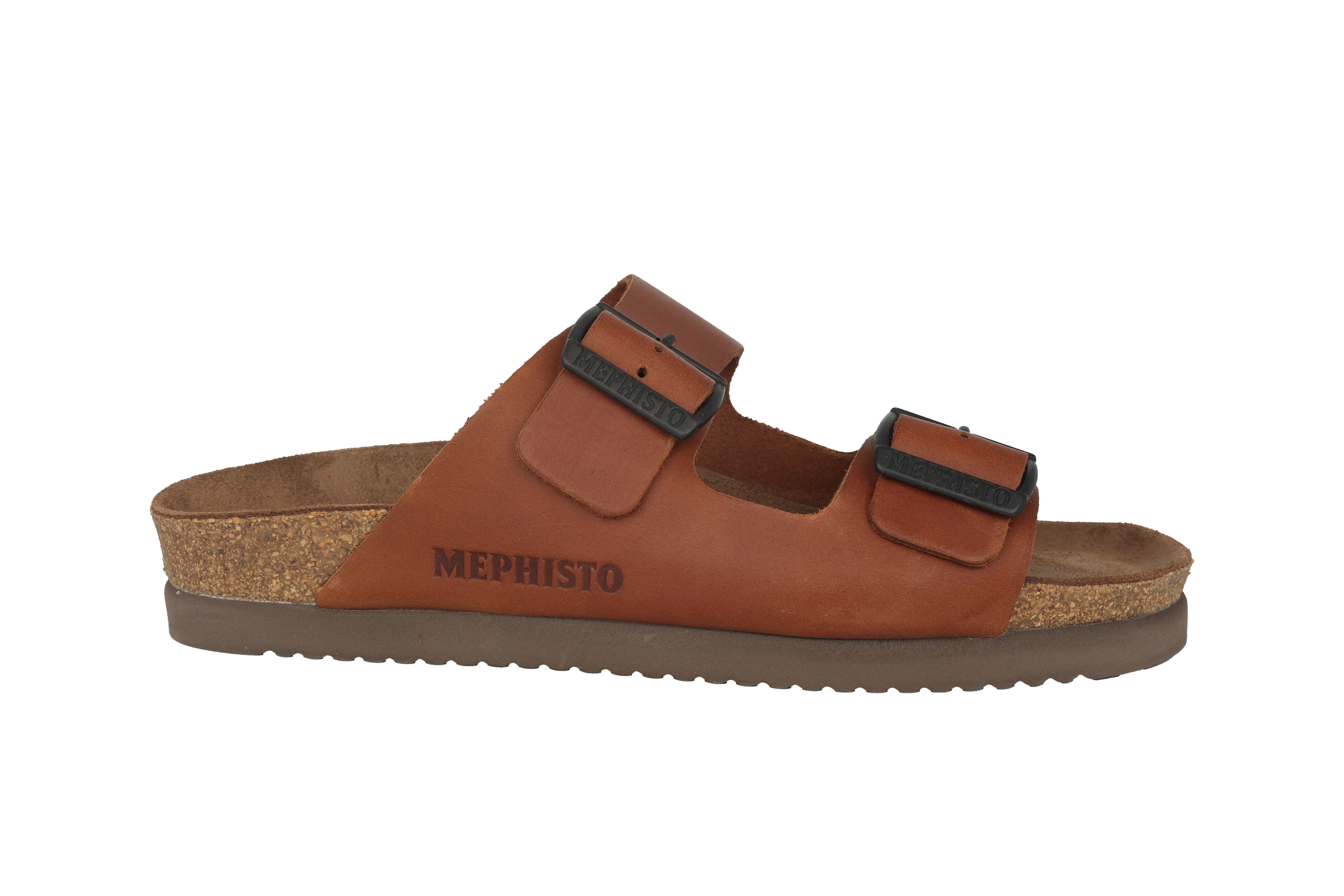 'Nerio' men's double strap ergonomic sandal - brown