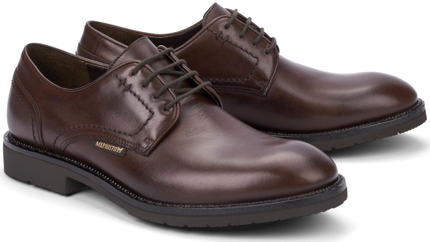 'Nikola' handgemaakte goodyear-veterschoen voor heren - Bruin - Chaplinshoes'Nikola' handgemaakte goodyear-veterschoen voor heren - BruinMephisto
