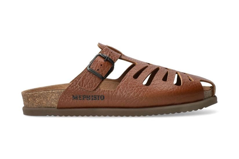 Heren 'Nikos' slipper sandaal - bruin - Chaplinshoes 'Nikos' heren slipper sandaal - bruinMephisto