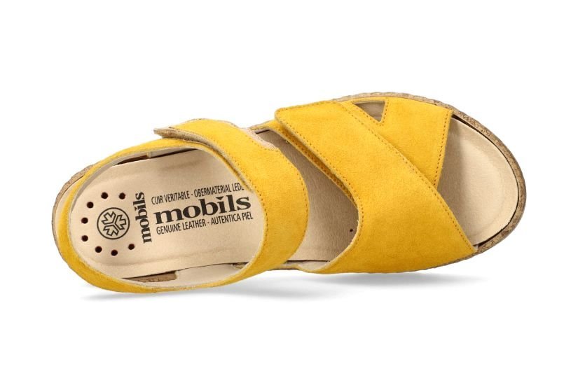 'Noor' sandalia de mujer de corte ancho (H) - amarillo - Chaplinshoes'Noor' sandalia de mujer de corte ancho (H) - amarilloMephisto