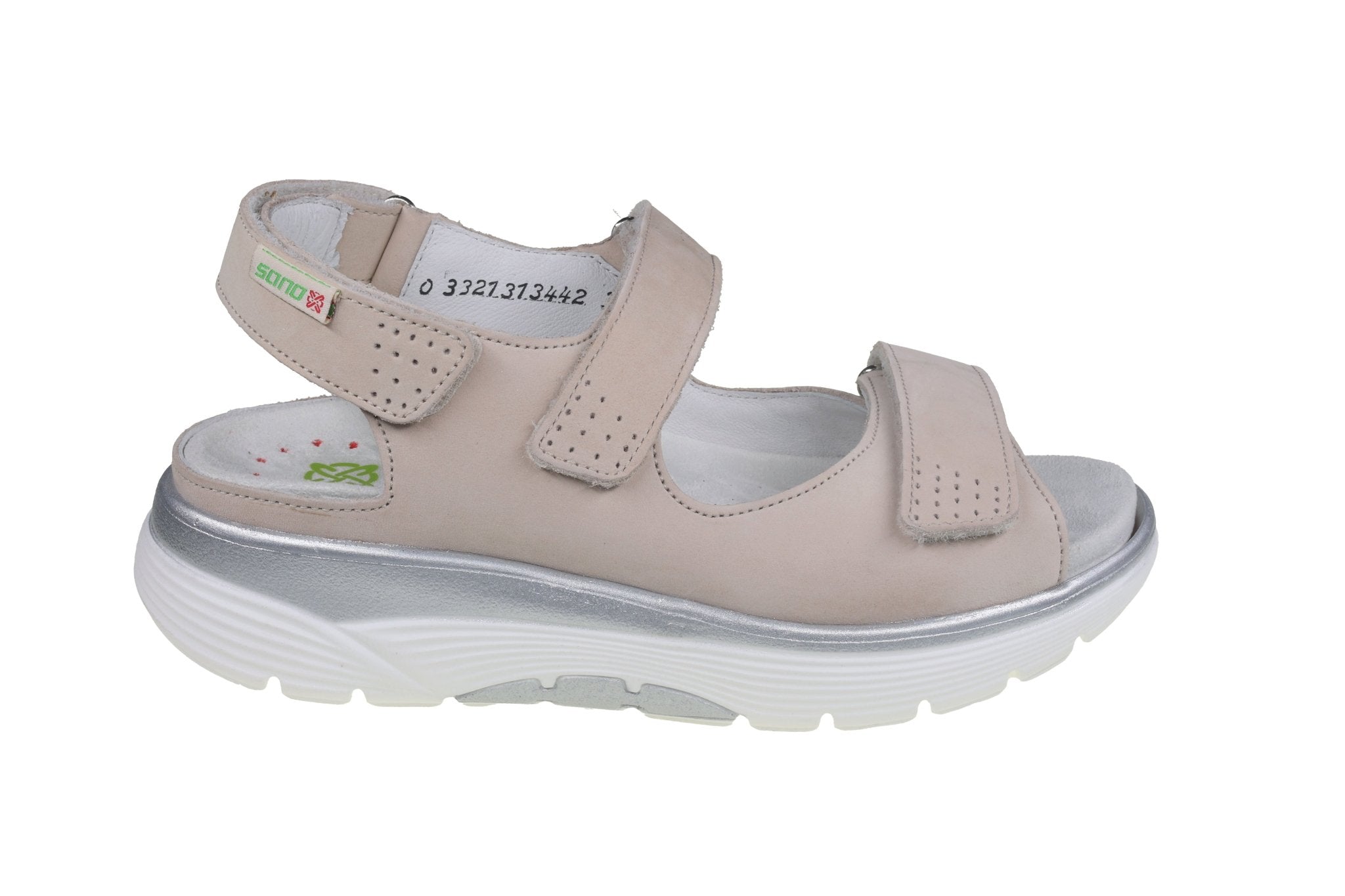 Rollende damessandaal 'Norine' met brede pasvorm (H) - beige - Chaplinshoes'Norine' rollende damessandaal met brede pasvorm (H) - beigeMephisto
