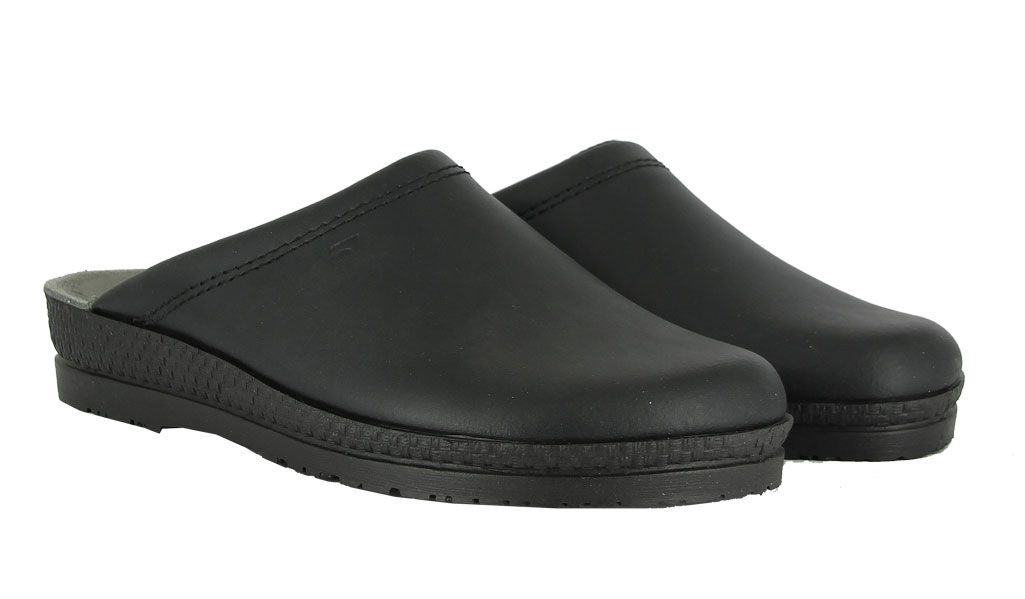 Zuecos de hombre 'Nuestadt' de corte ancho (H) - Negro - ChaplinshoesZuecos de hombre de corte ancho (H) 'Nuestadt' - NegroRohde