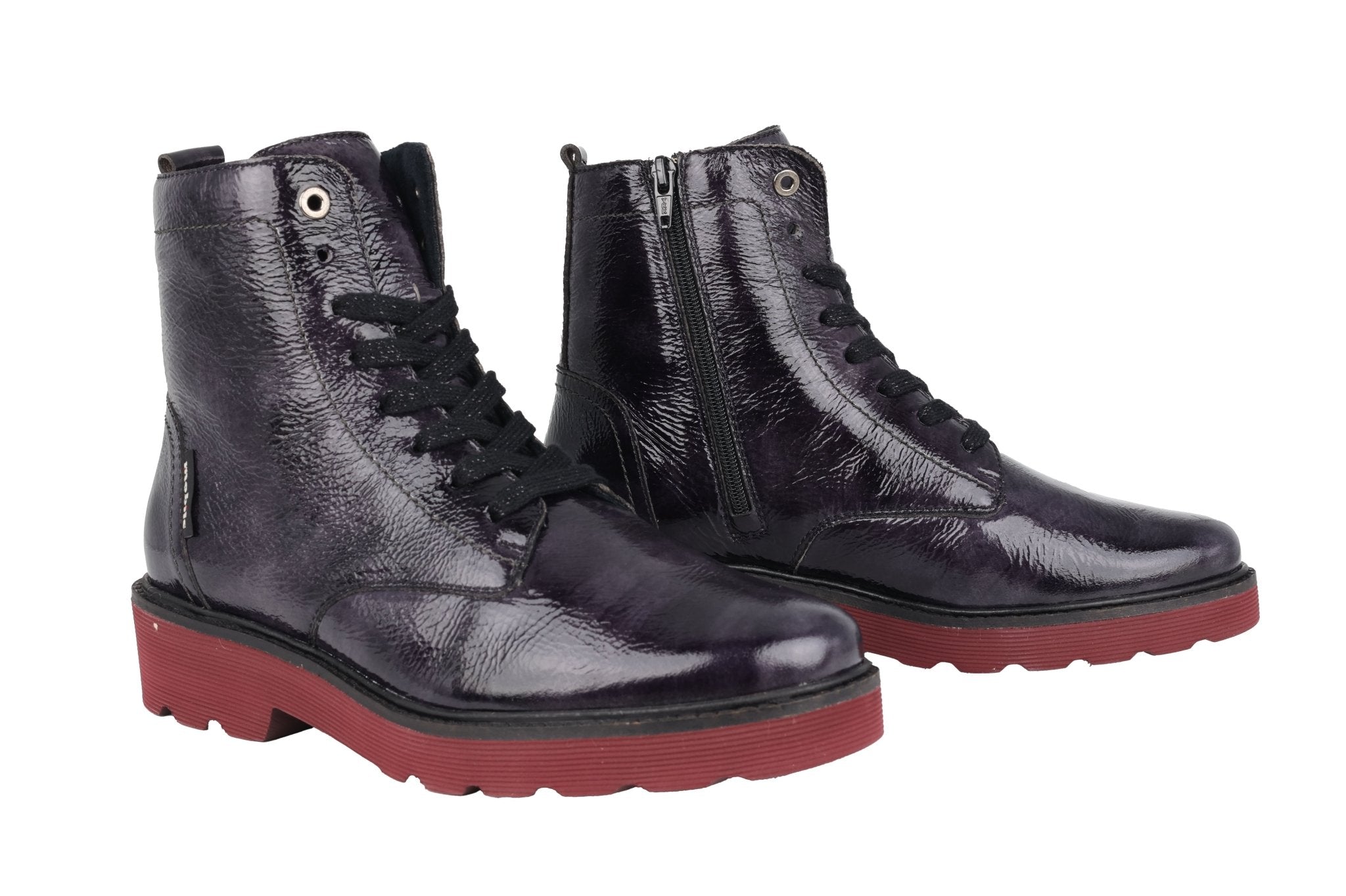 Bota ergonómica de mujer 'Odalia N' de calce ancho (H) - Charol gris - ChaplinshoesBota ergonómica de mujer de corte ancho (H) 'Odalia AND' - Charol gris Mephisto