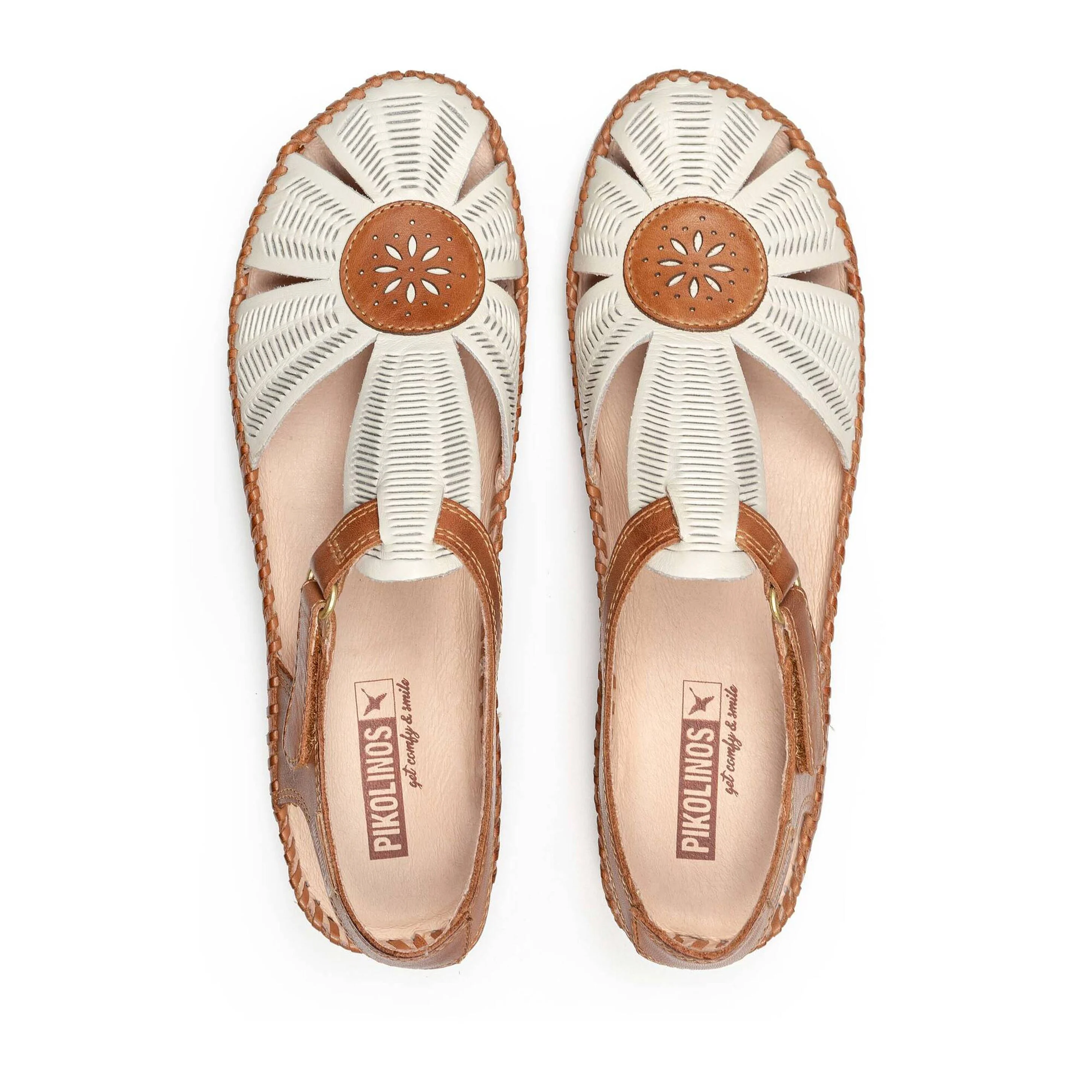 Damessandaal 'Vallarta' - gebroken wit mix