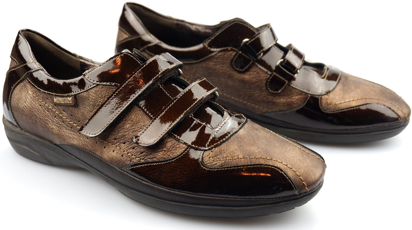 Sneaker da donna con doppio cinturino 'PARNEL' - Marrone metallizzato - ChaplinshoesSneaker da donna con doppio cinturino 'PARNEL' - Marrone metallizzatoMephisto