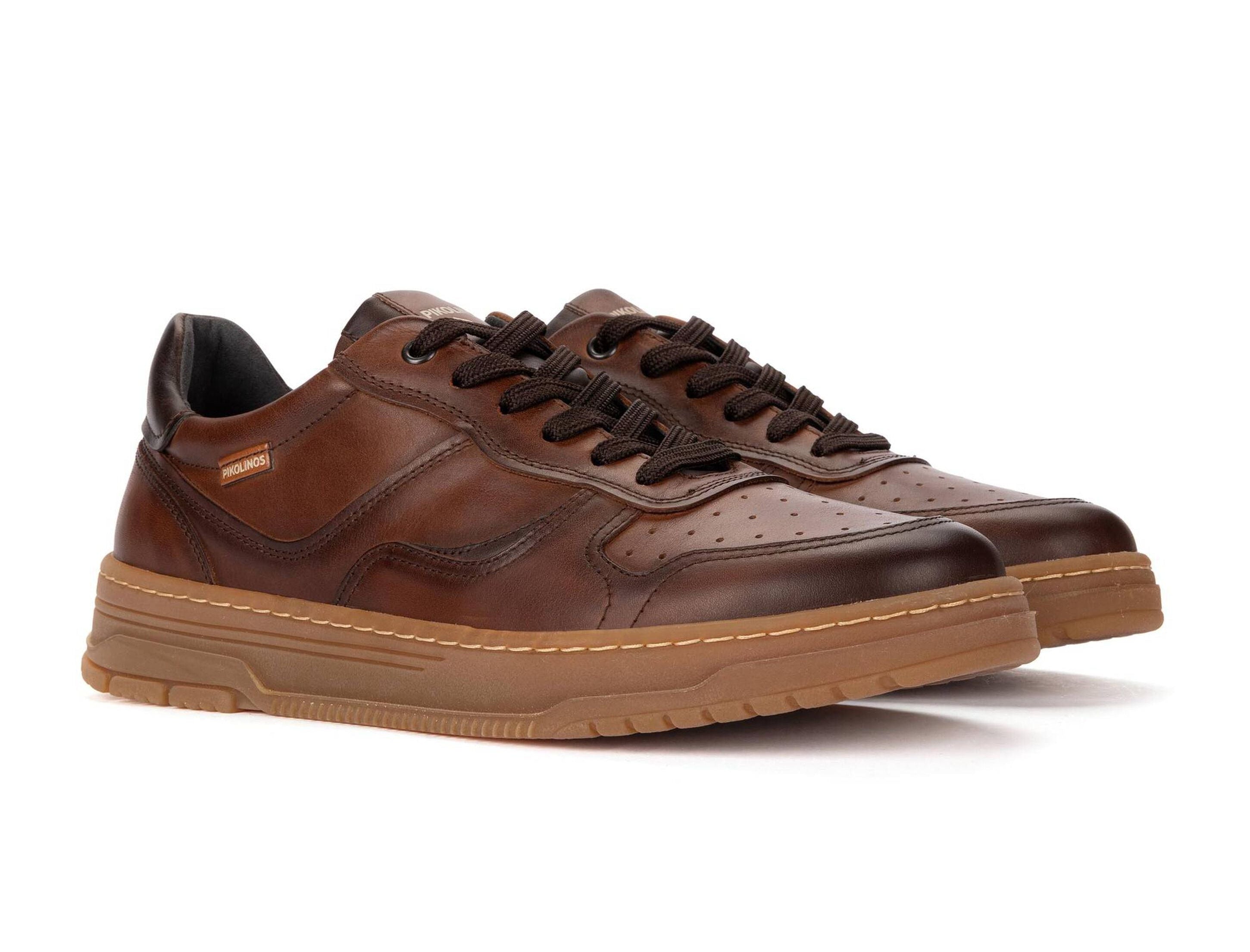 'Salinas' men's leather sneaker - brown