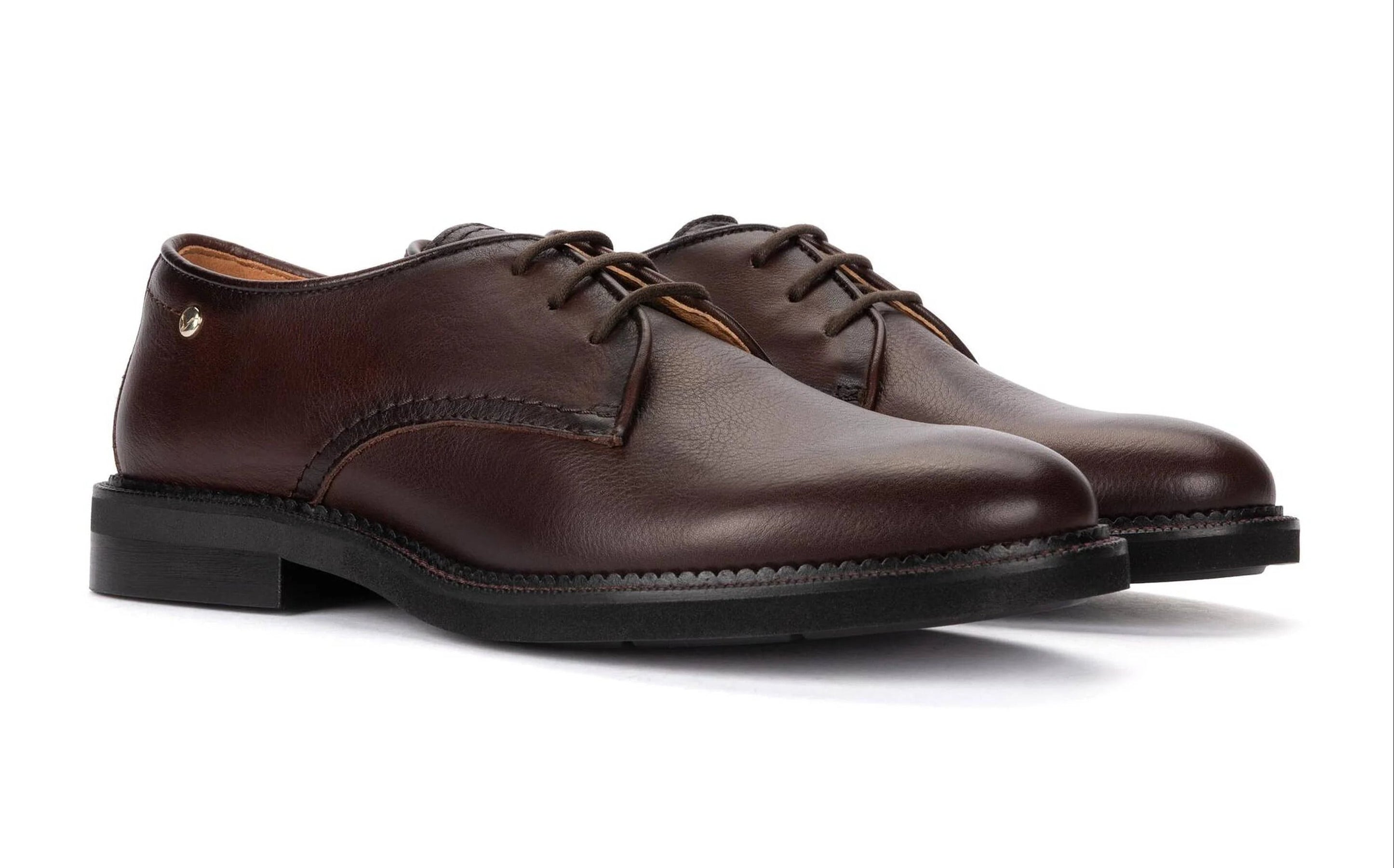 'Deva' women's leather lace-up shoes - Dark Brown