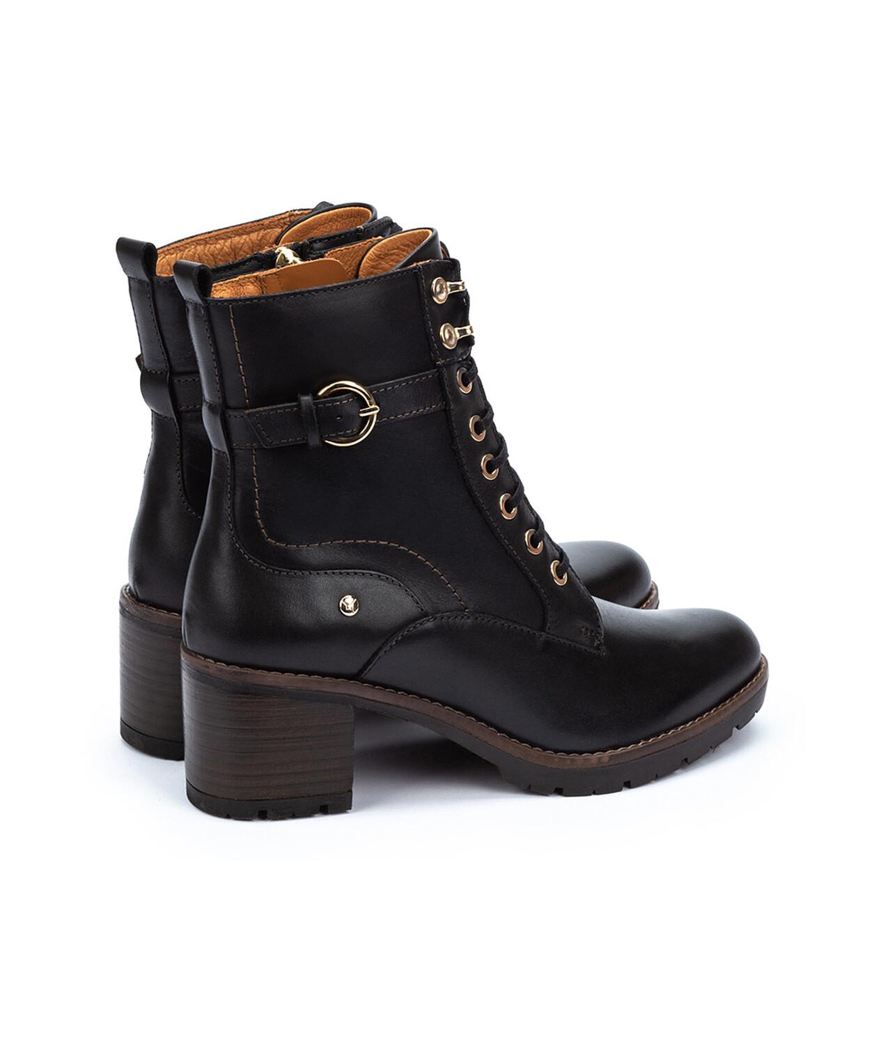 Damenstiefel 'Llanes' mit Schnürung und Reißverschluss – Schwarz