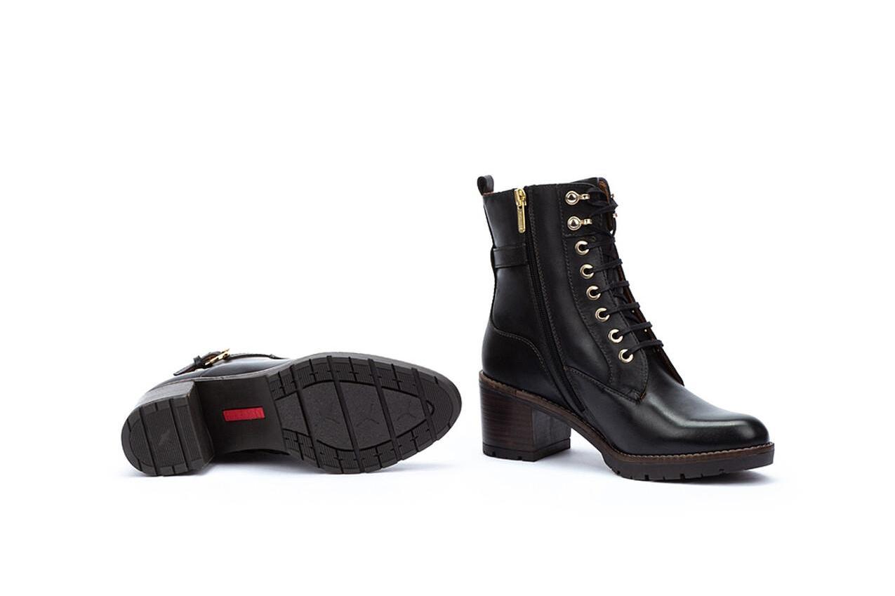 Damenstiefel 'Llanes' mit Schnürung und Reißverschluss – Schwarz