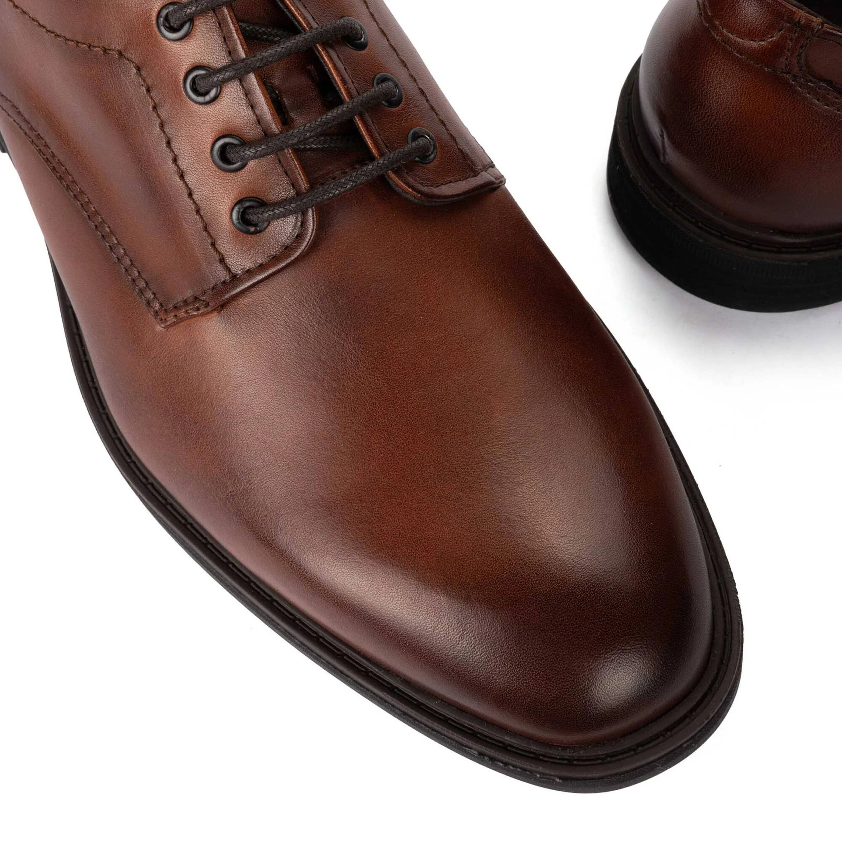 'Pamplona' men's leather lace-up shoe - brown