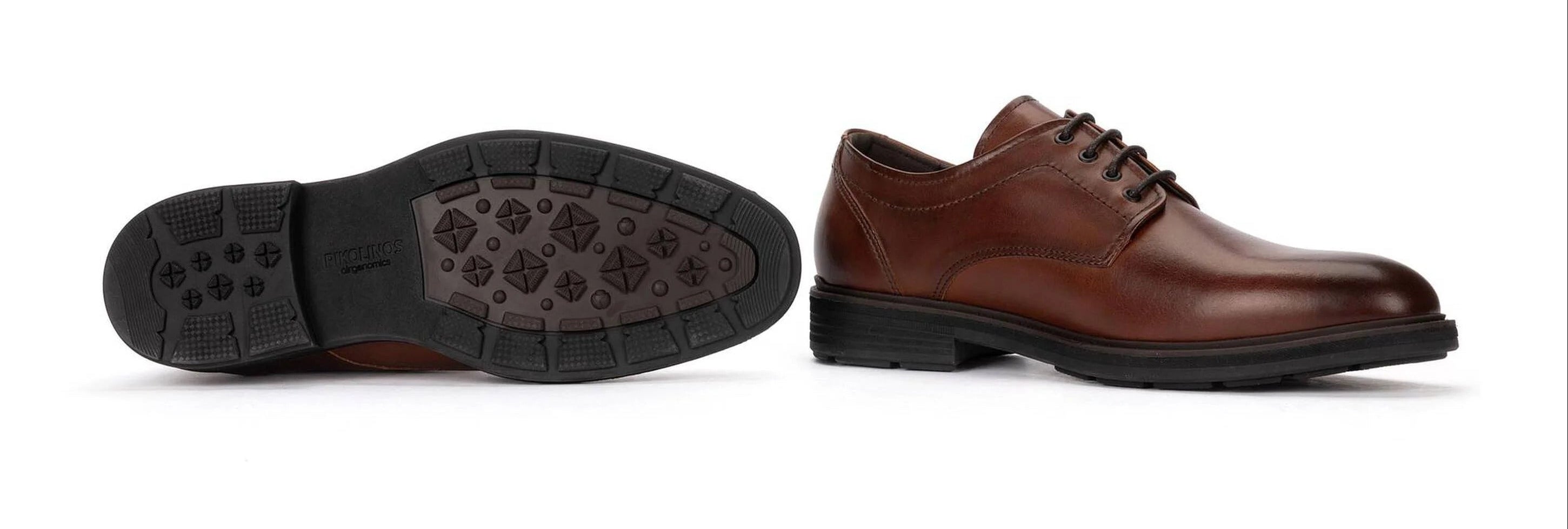 'Pamplona' men's leather lace-up shoe - brown