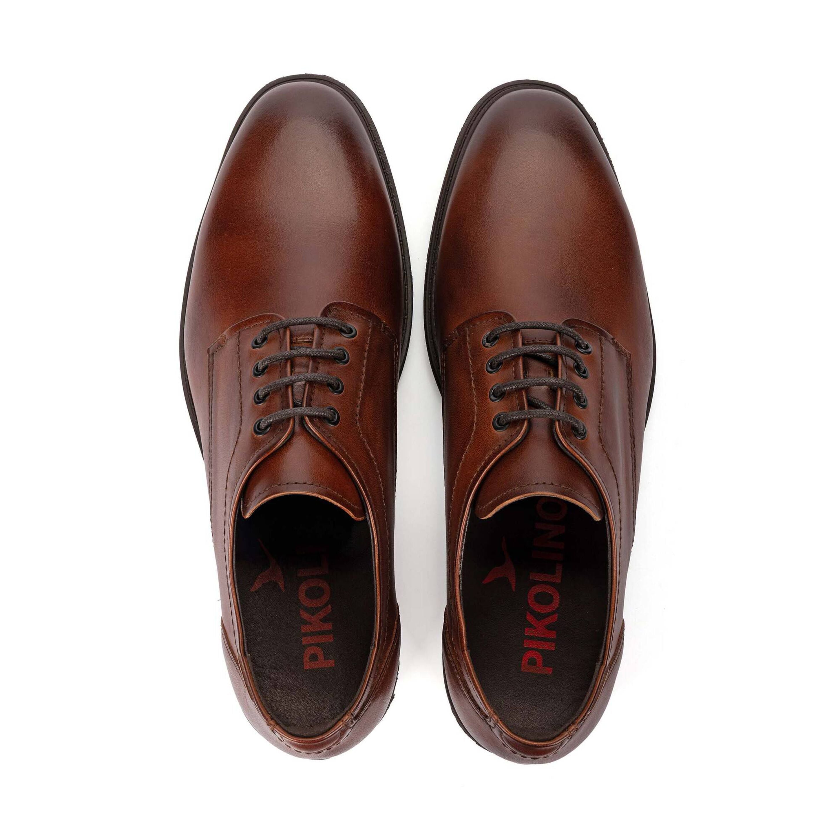 'Pamplona' men's leather lace-up shoe - brown