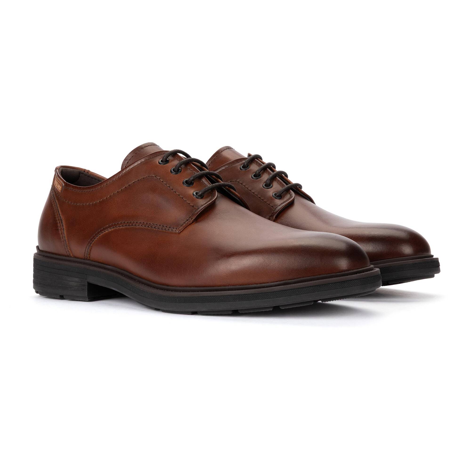 'Pamplona' men's leather lace-up shoe - brown
